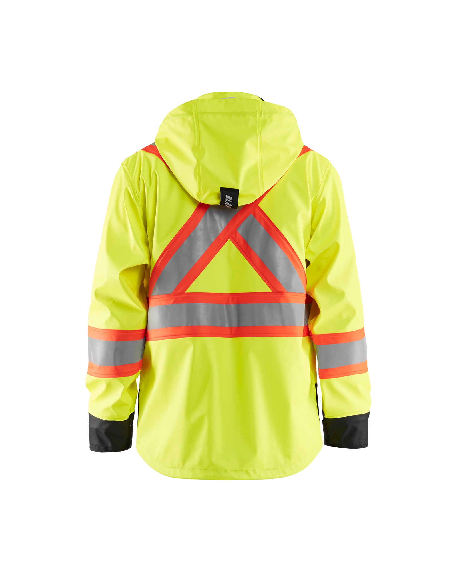 MANTEAU DE PLUIE HAUTE-VISIBILITÉ - Jaune haute-visibilité/Noir