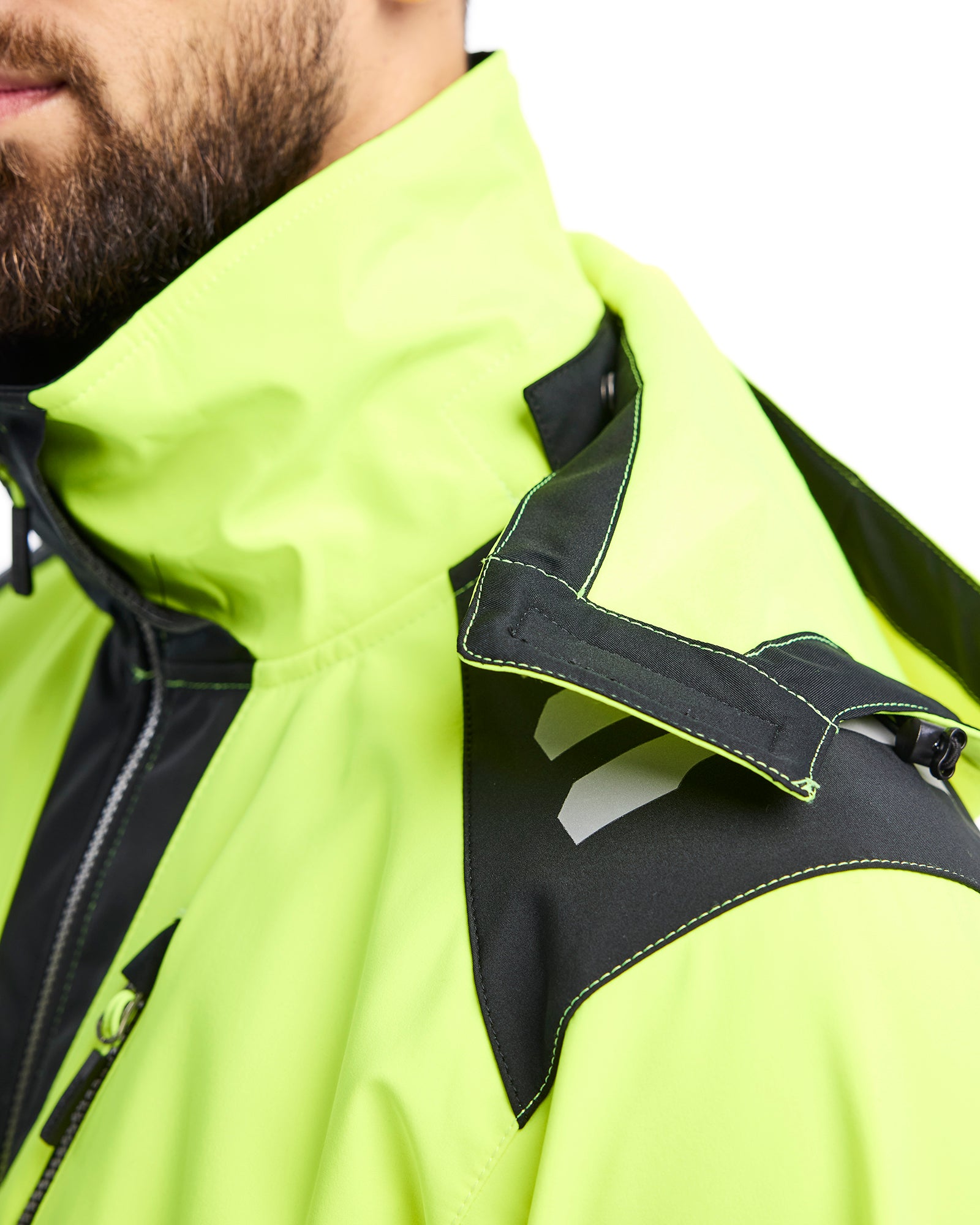 MANTEAU COQUILLE SOUPLE HAUTE-VISIBILITÉ - Jaune haute-visibilité/Noir
