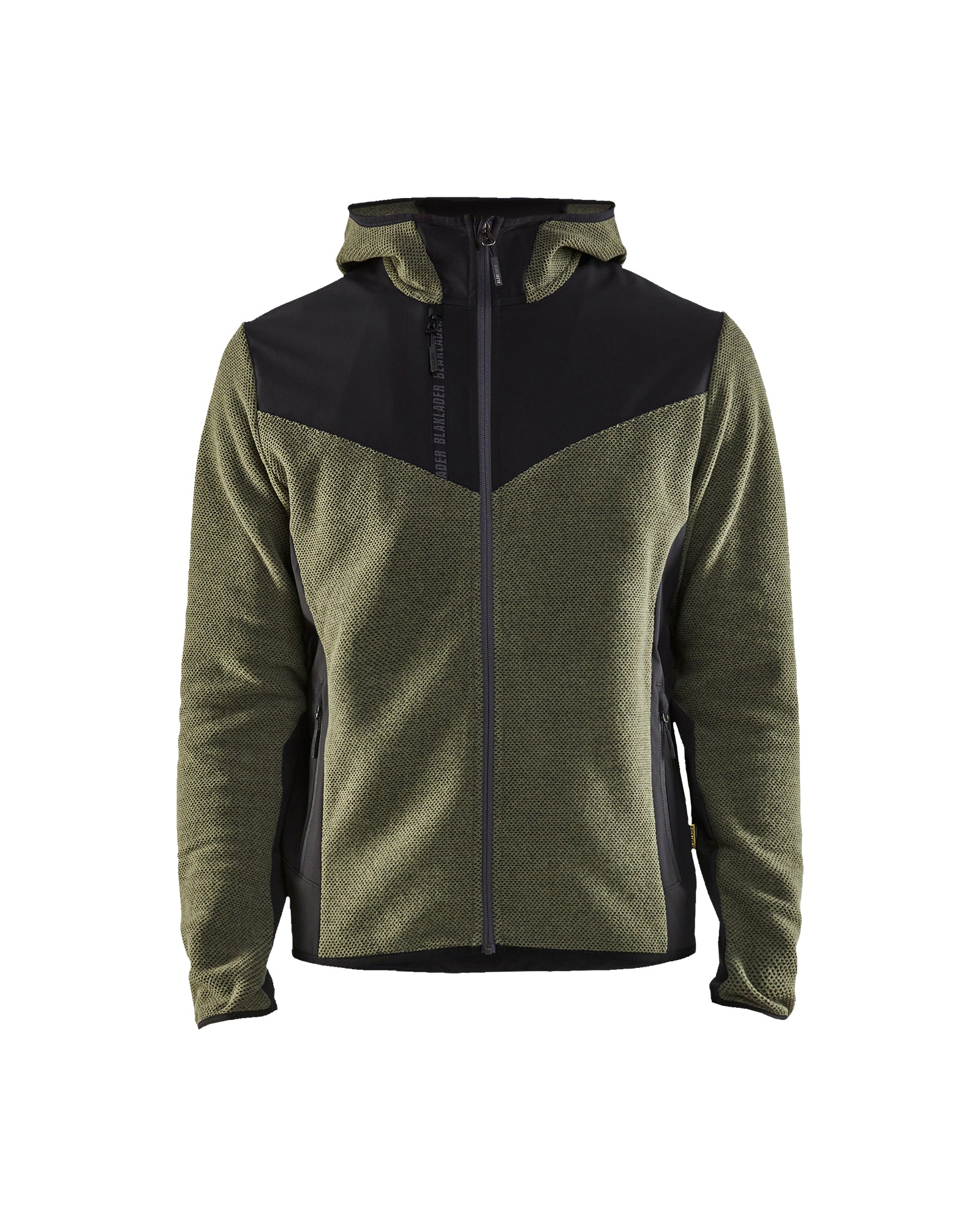 MANTEAU POLAIRE EN TRICOT - Autumn green/Black