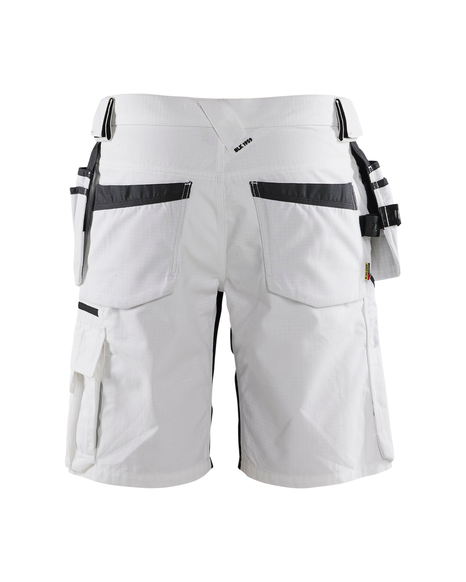 SHORT ANTIDÉCHIRURE – AVEC POCHES UTILITAIRES - Blanc/Gris foncé