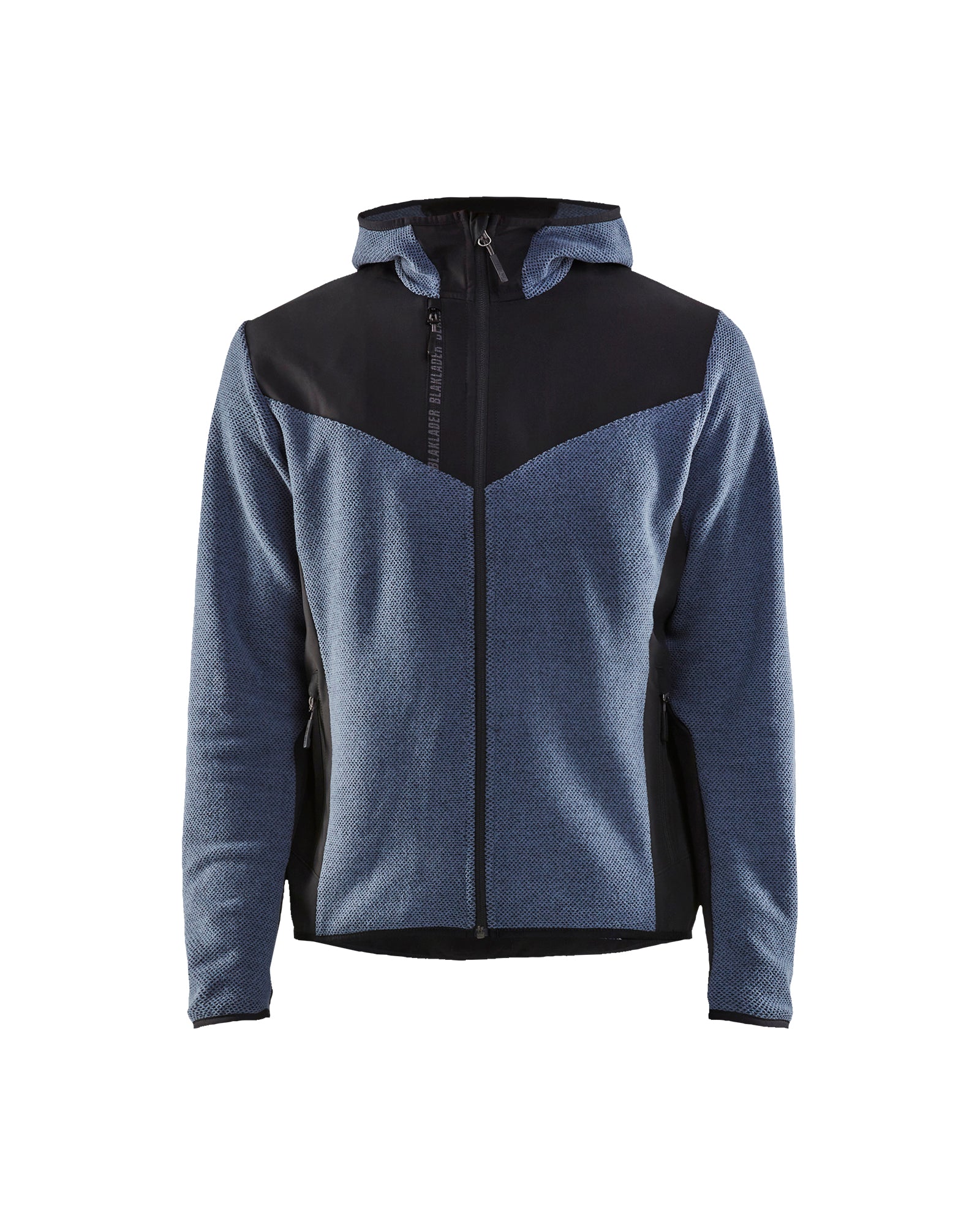 MANTEAU POLAIRE EN TRICOT - Bleu guède/Noir