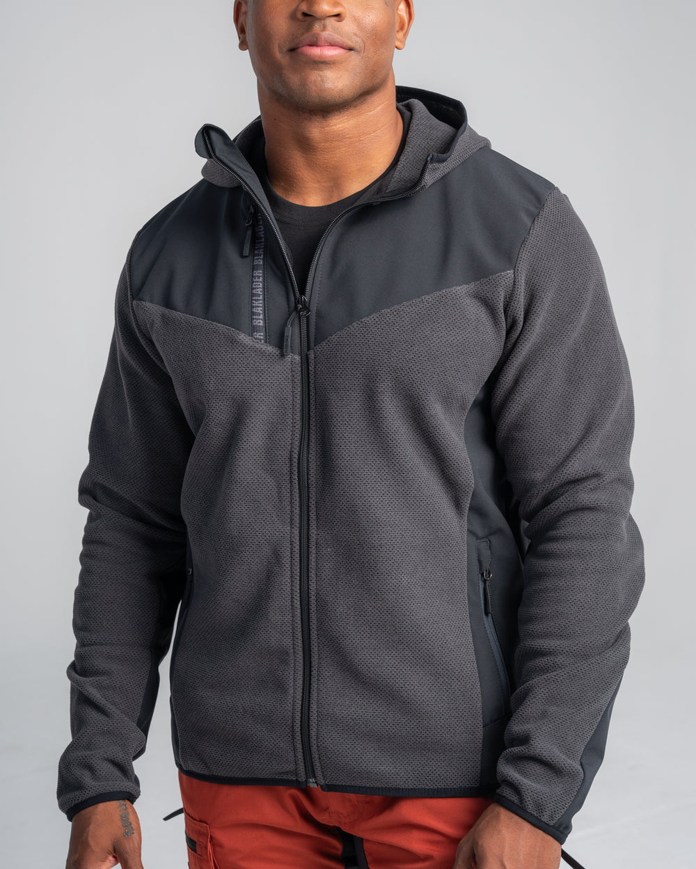 Knitted Fleece Jacket - Numb Blue/Black