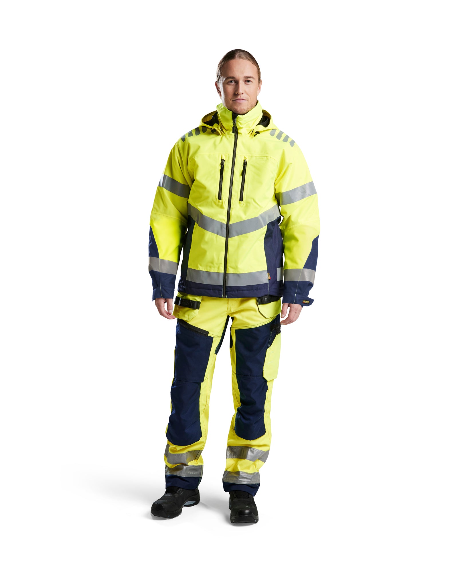 MANTEAU HAUTE-VISIBILITÉ - Jaune fluo/Marine