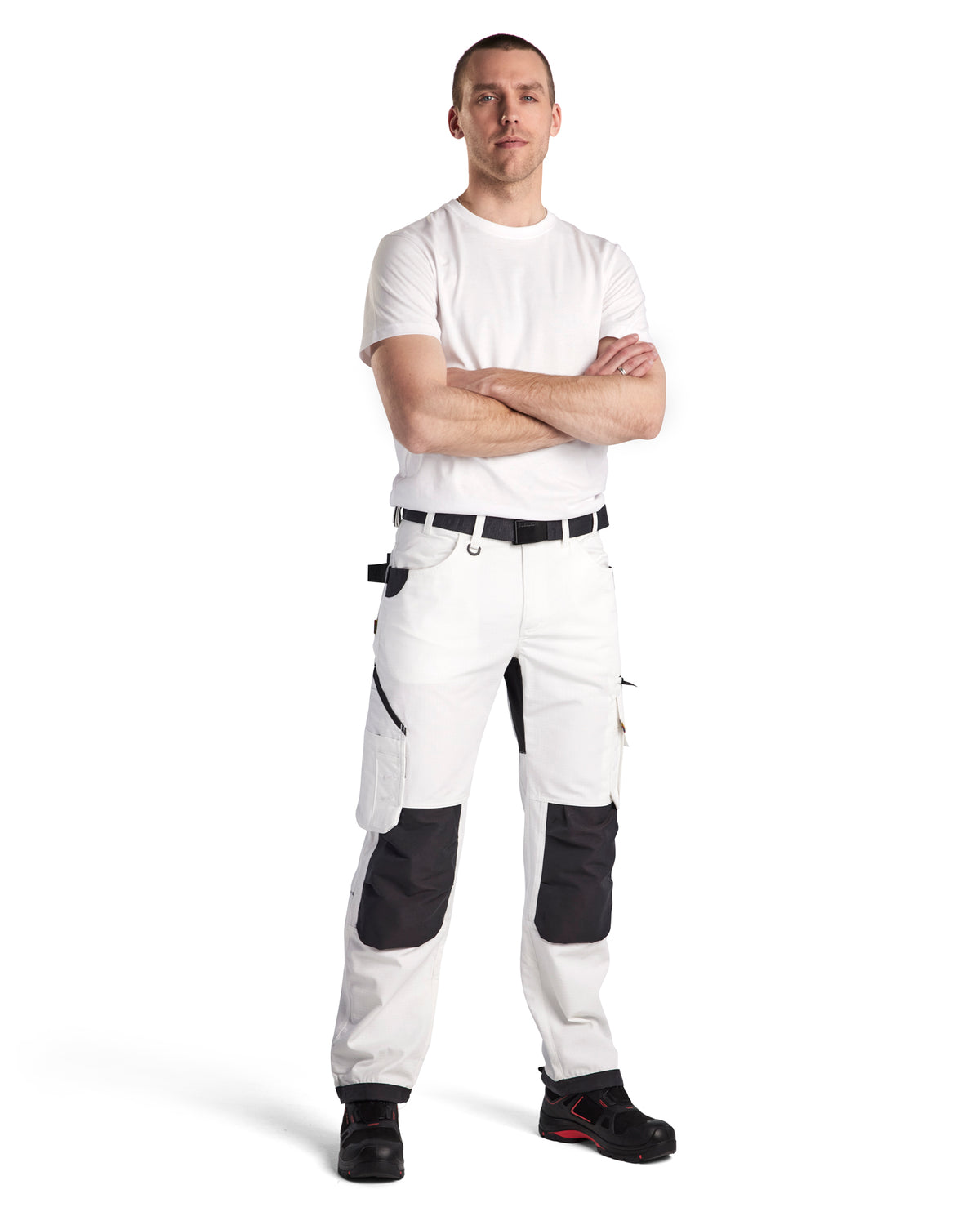 PANTALON ANTIDÉCHIRURE - Blanc/Gris foncé