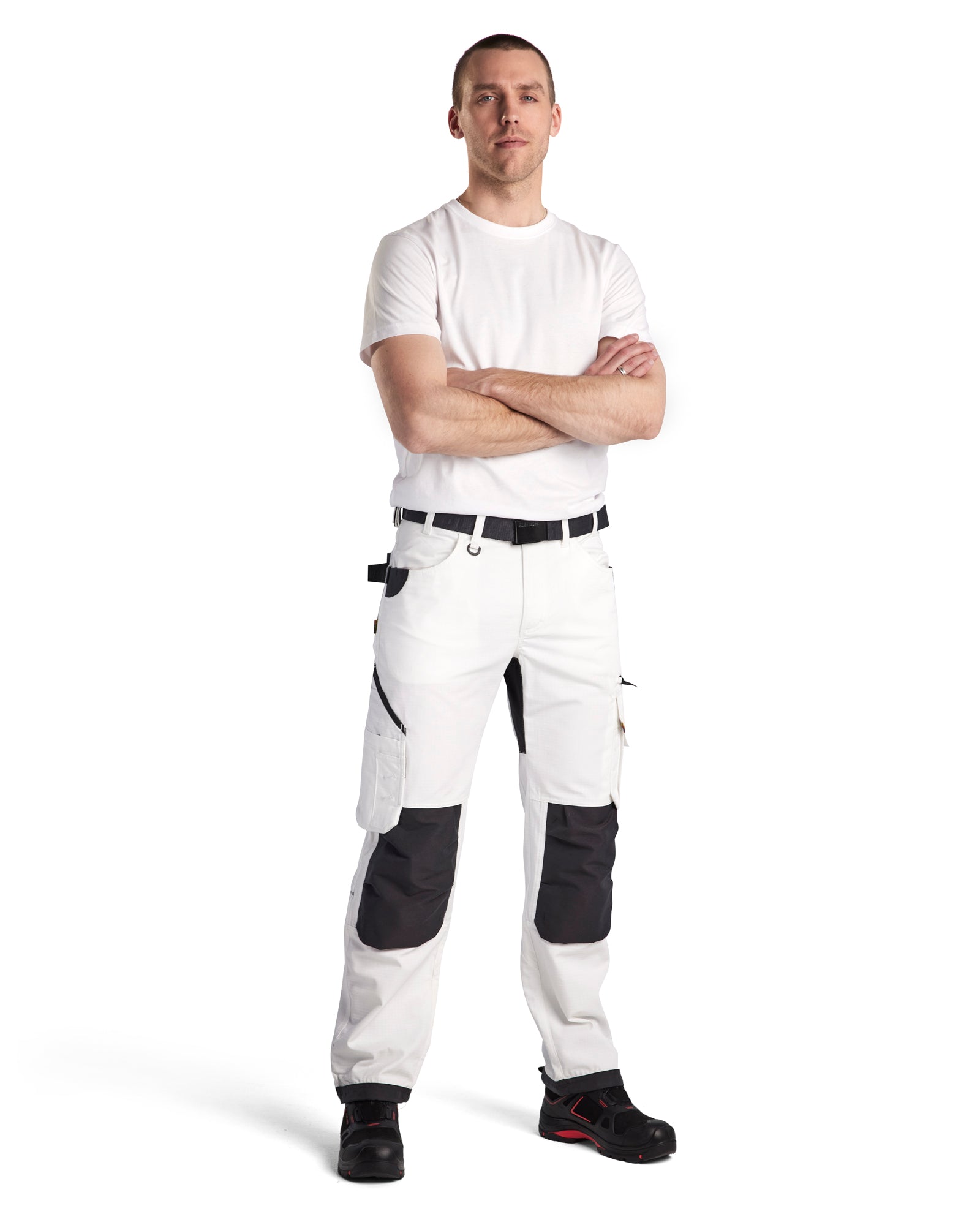 PANTALON ANTIDÉCHIRURE - Blanc/Gris foncé