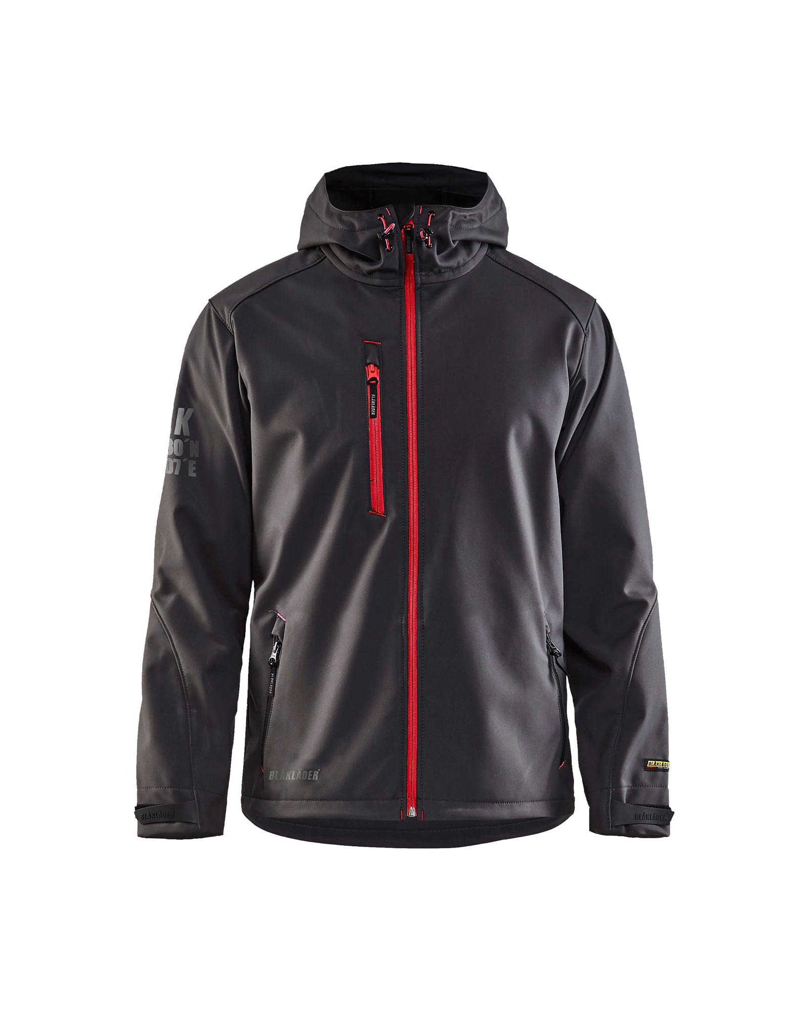 VESTE COQUILLE SOUPLE PRO - Gris foncé/rouge