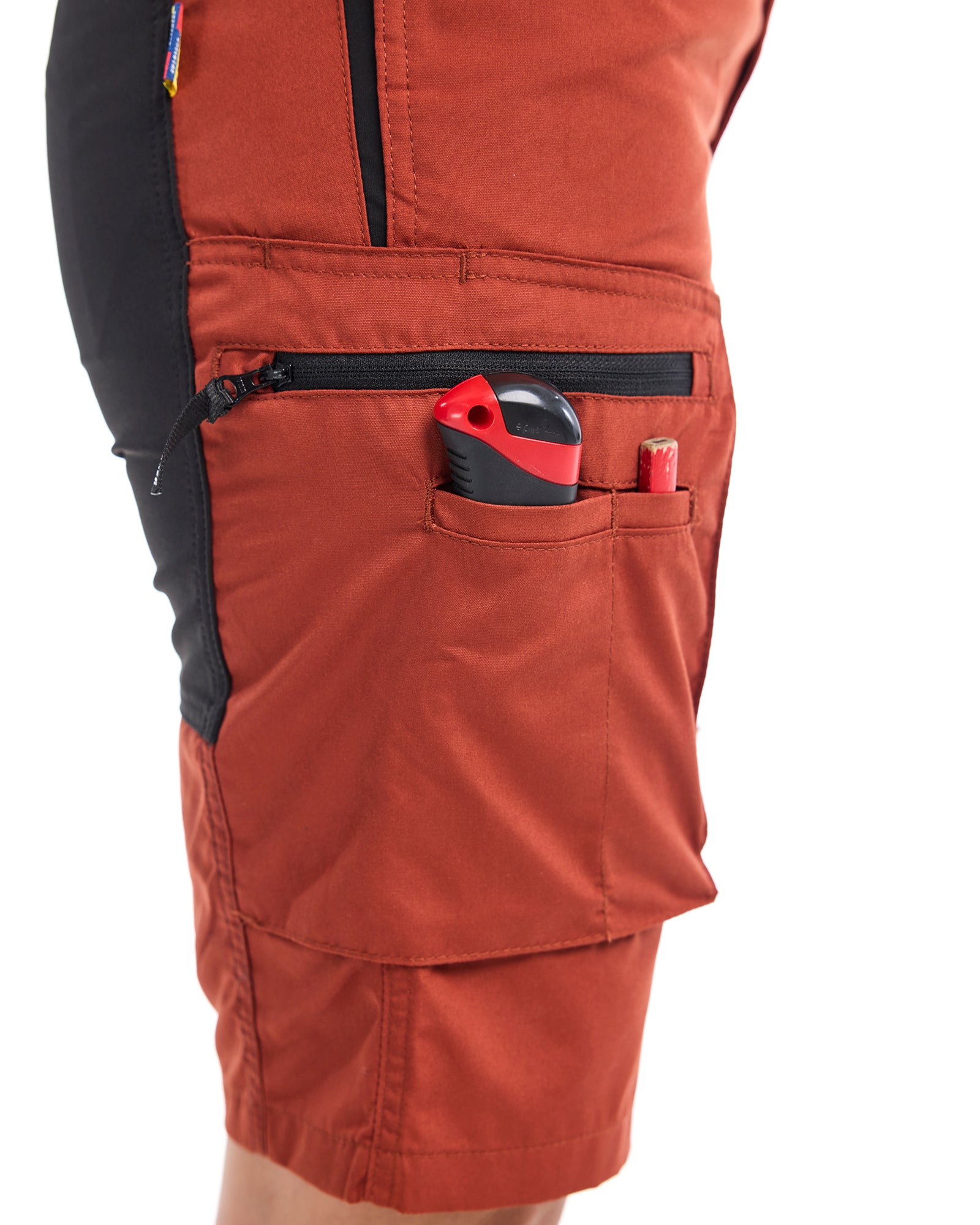 Pantalon de service femme - Rouge ardent/Noir