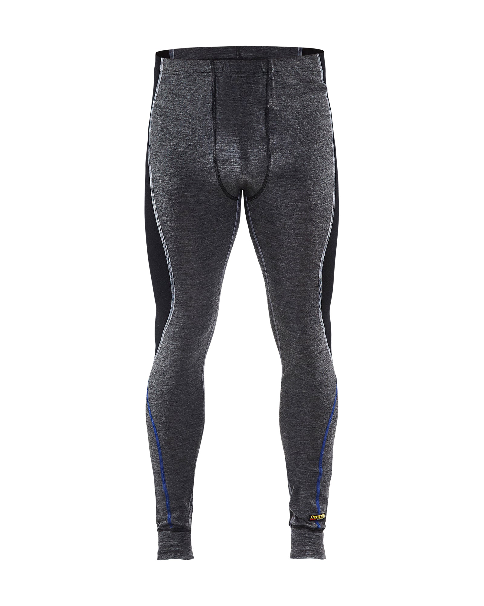 CHAUD – CALEÇON LONG 100 % MÉRINOS - Gris/Noir