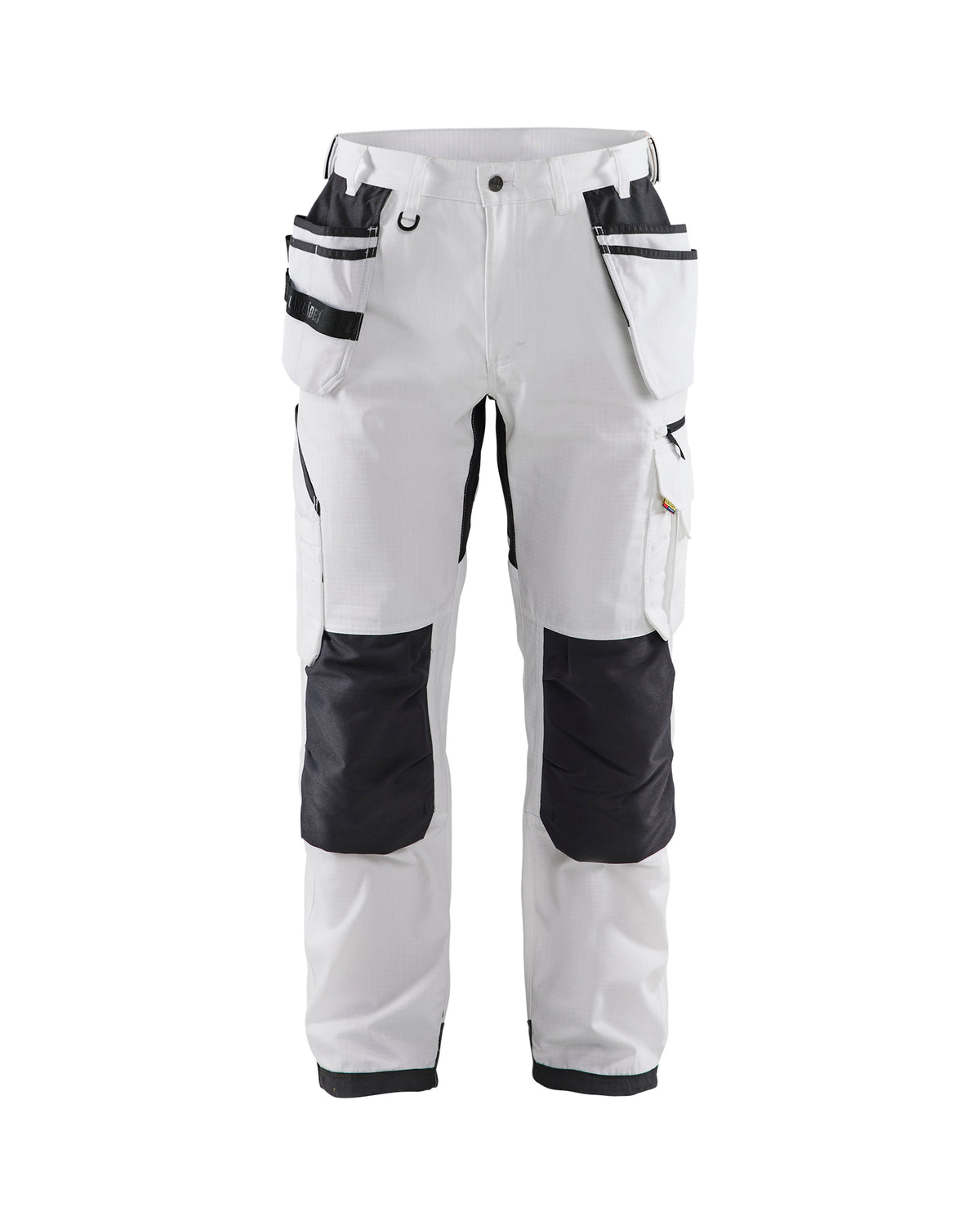 Ripstop Pants With Utility Pockets - White/Dark grey