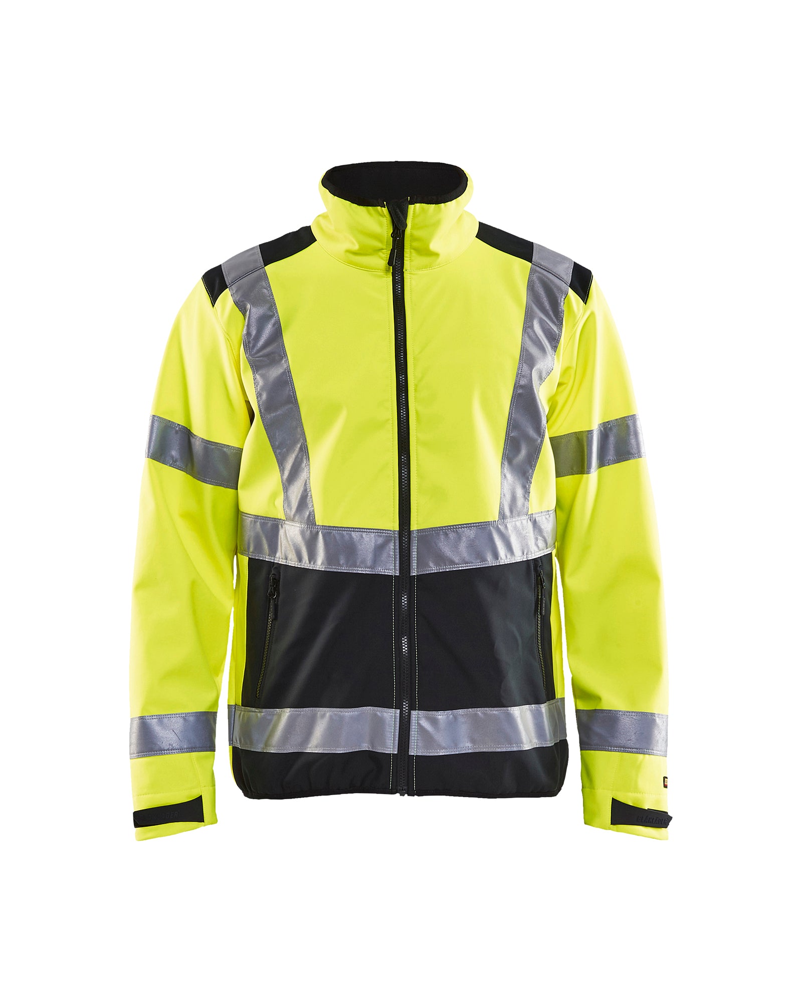Manteau coquille souple Haute-visibilité - Jaune haute-visibilité/Noir