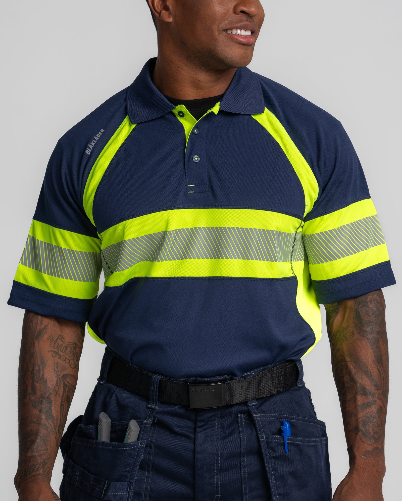 Polo Haute-Visibilité - Noir/Jaune