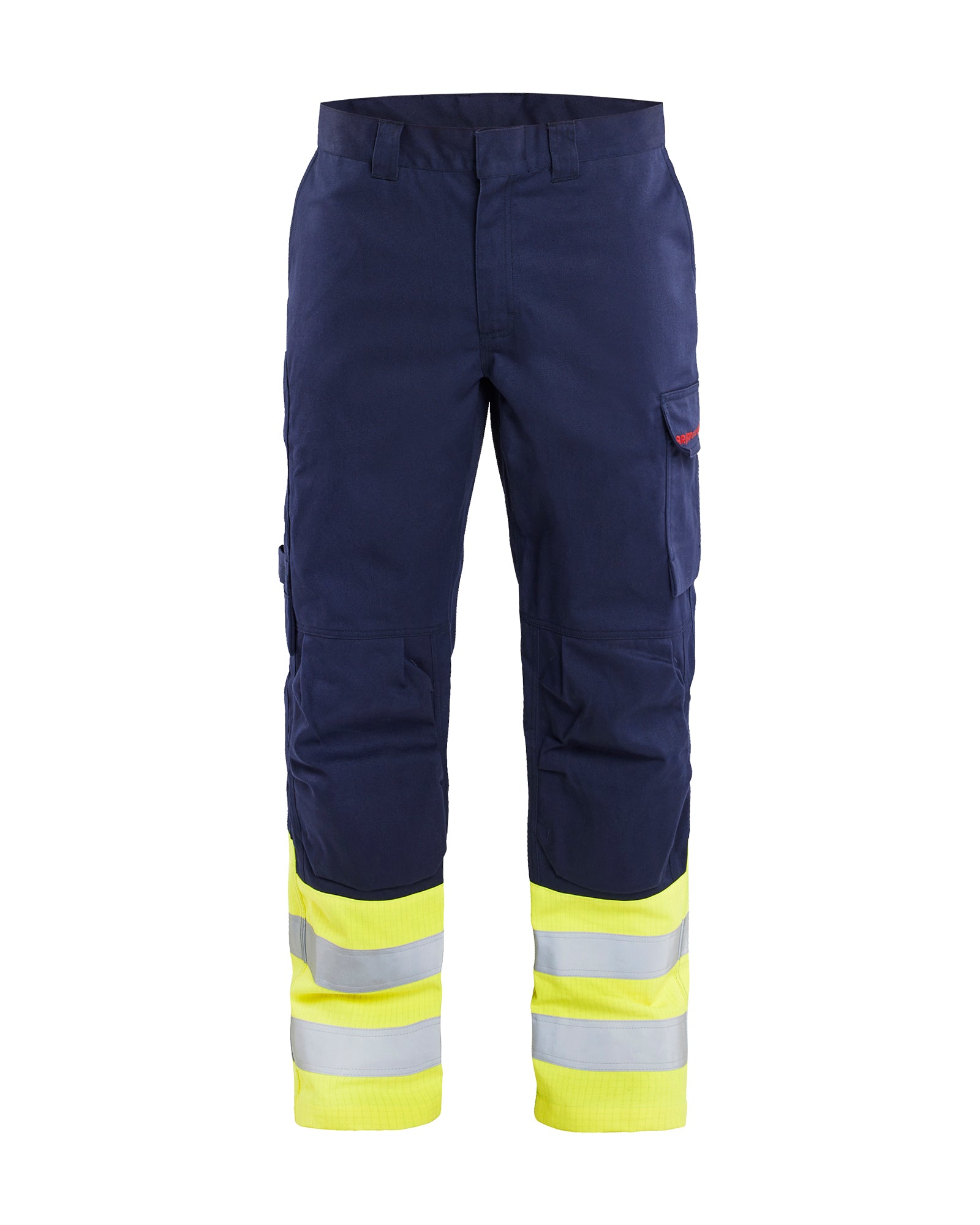 PANTALON DE VISIBILITÉ RÉSISTANT AUX FLAMMES - Marine/Jaune fluo