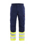 PANTALON DE VISIBILITÉ RÉSISTANT AUX FLAMMES - Marine/Jaune fluo