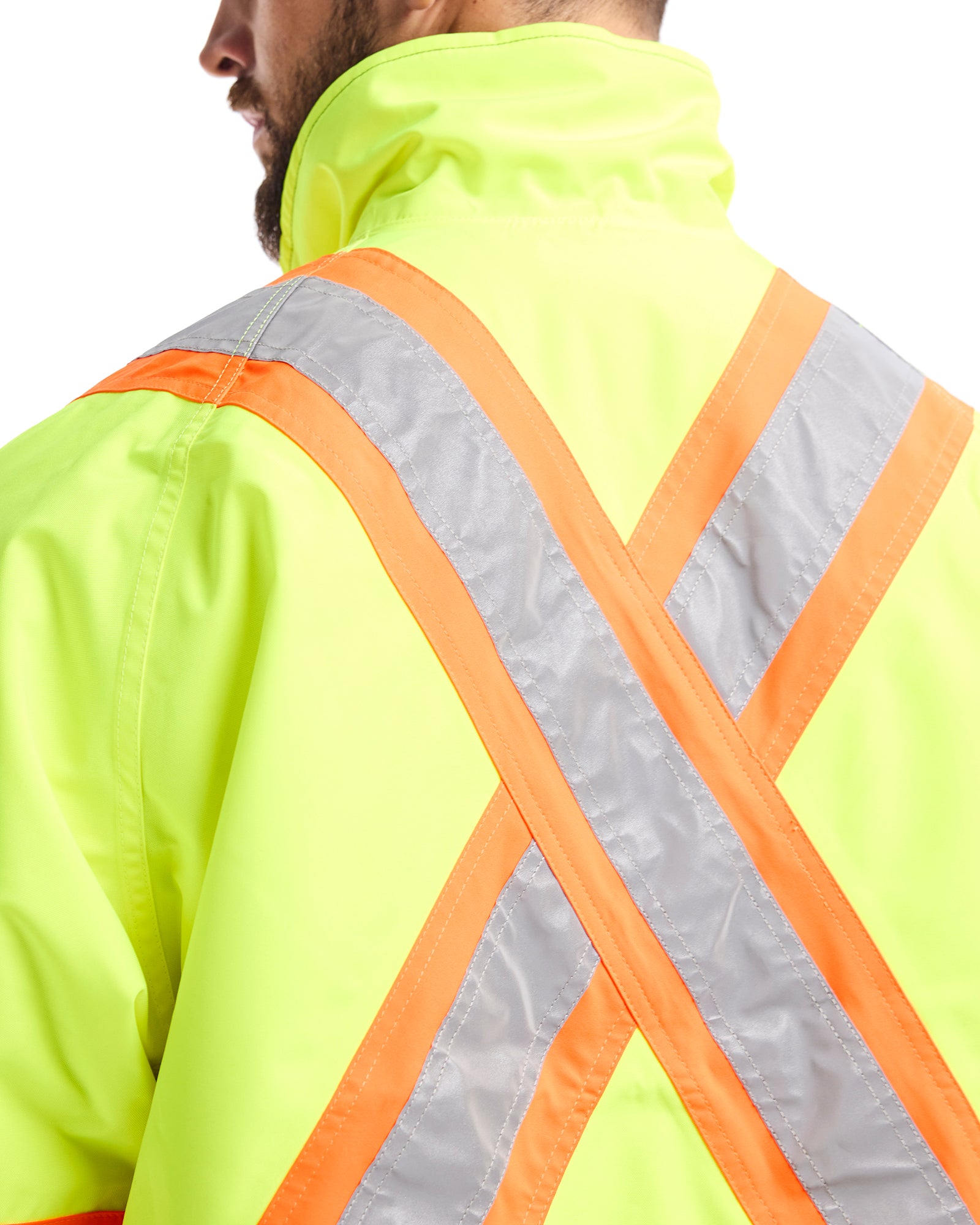 MANTEAU D’HIVER HAUTE-VISIBILITÉ - Jaune haute-visibilité/Noir
