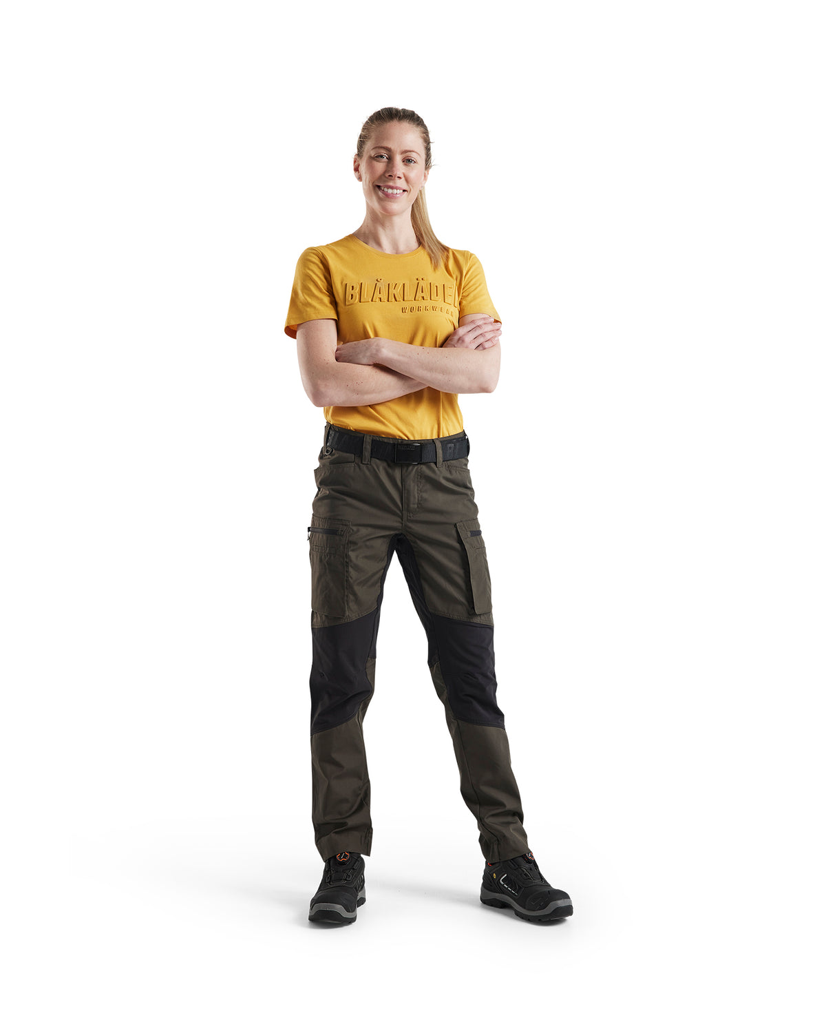 PANTALON DE SERVICE POUR FEMMES - Vert Olive/Noir
