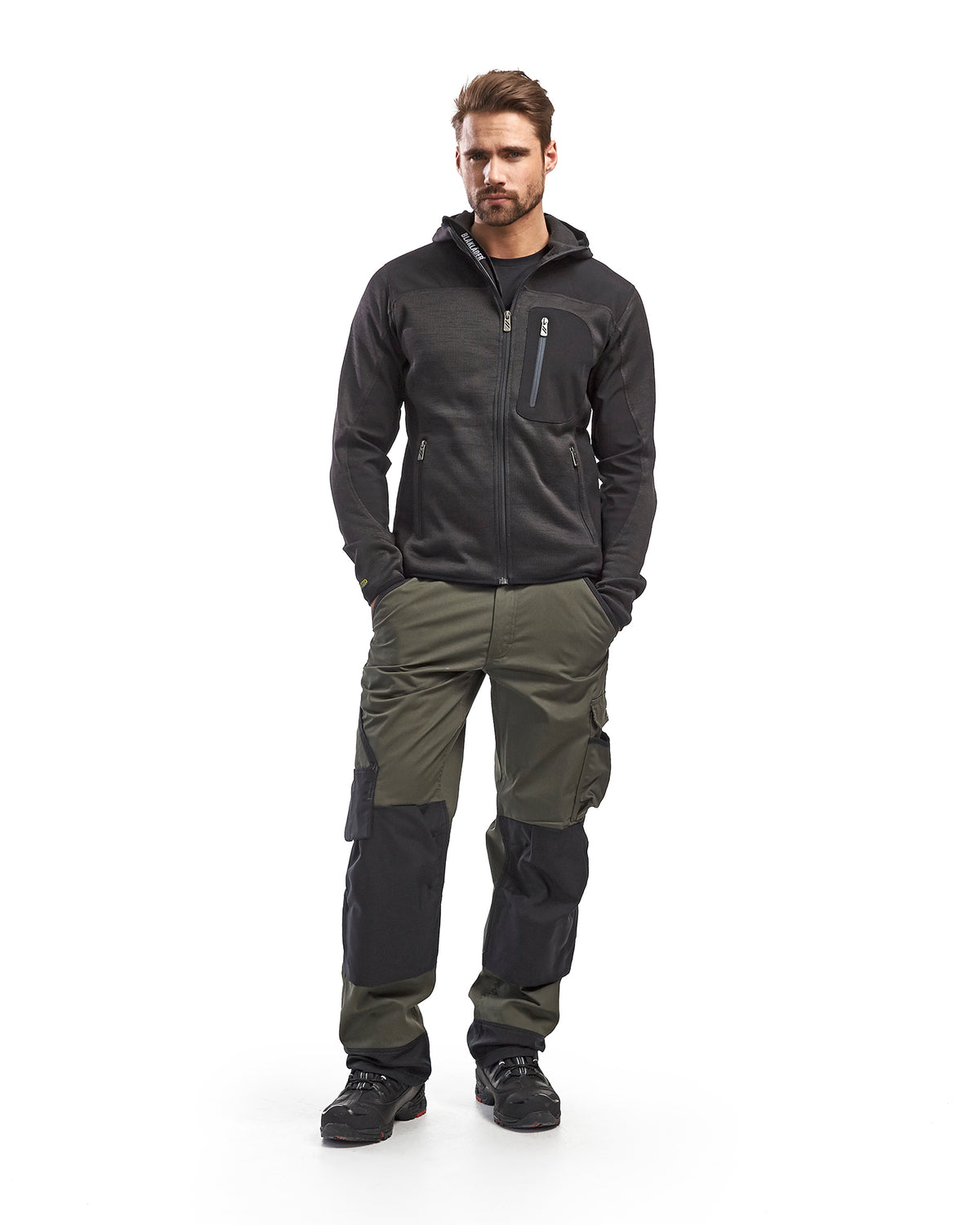 VESTE EN TRICOT - Gris Fonce/Noir