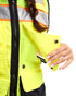 VESTE HAUTE-VISIBILITÉ POUR FEMMES - Jaune haute-visibilité/Noir