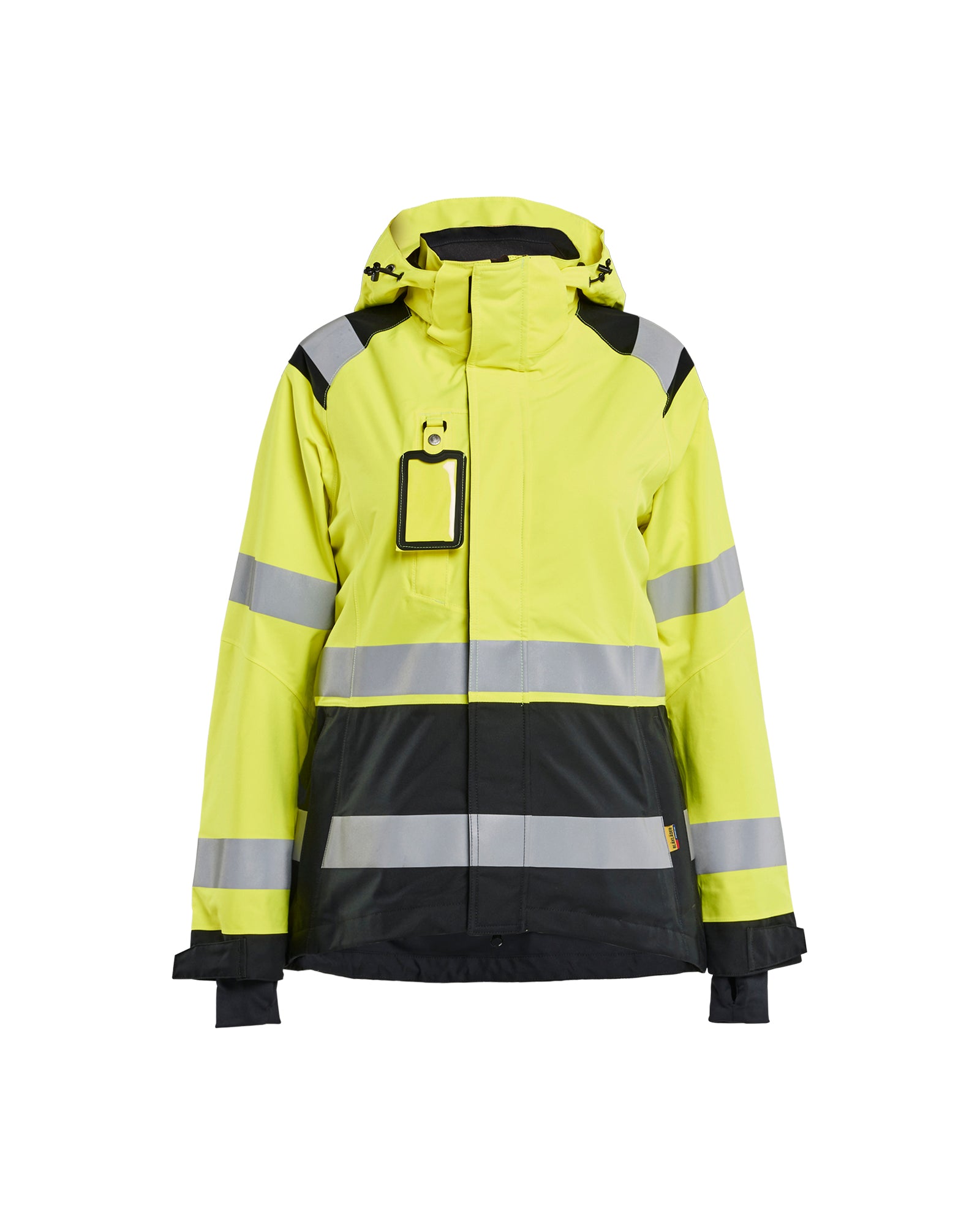 VESTE COQUILLE HAUTE-VISIBILITÉ POUR FEMME - Jaune haute-visibilité/Noir