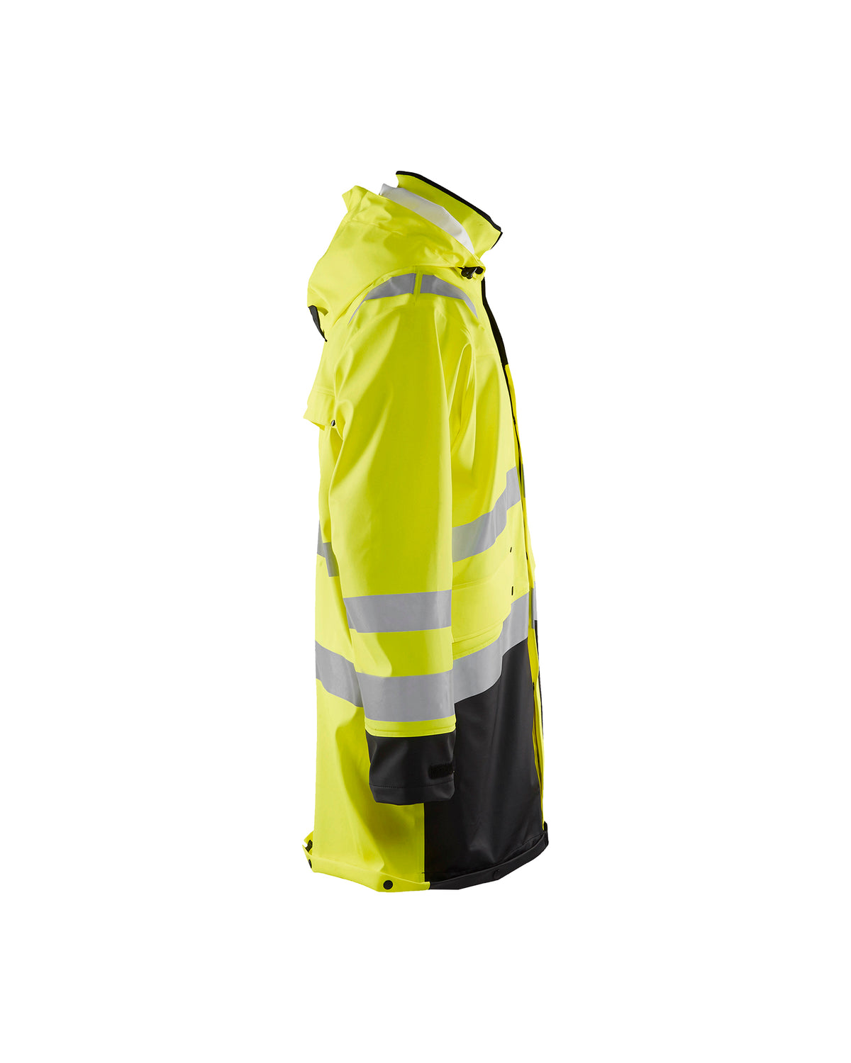 Manteau de pluie Haute-visibilité - Jaune haute-visibilité/Noir