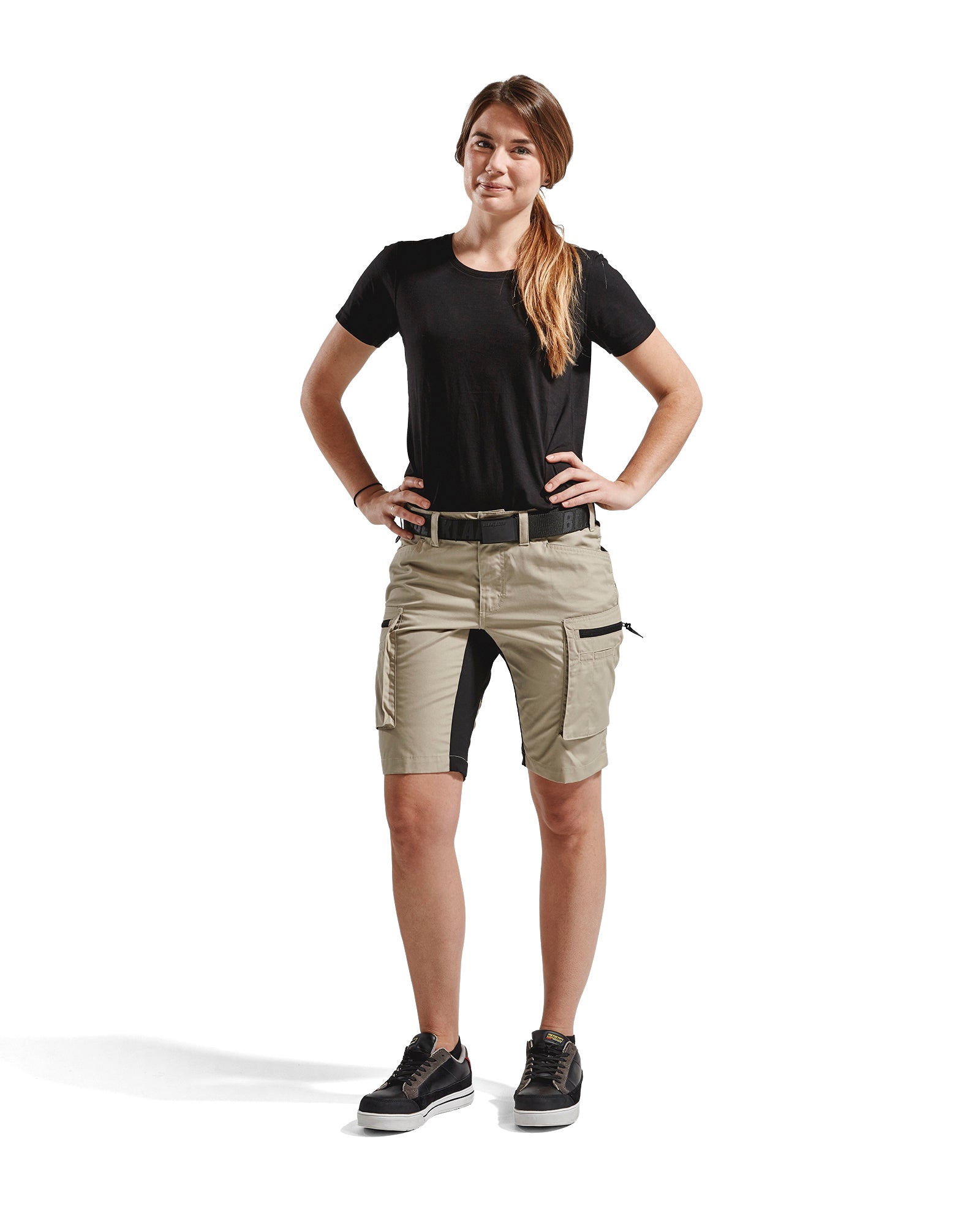 Pantalon de service femme - Beige/Noir