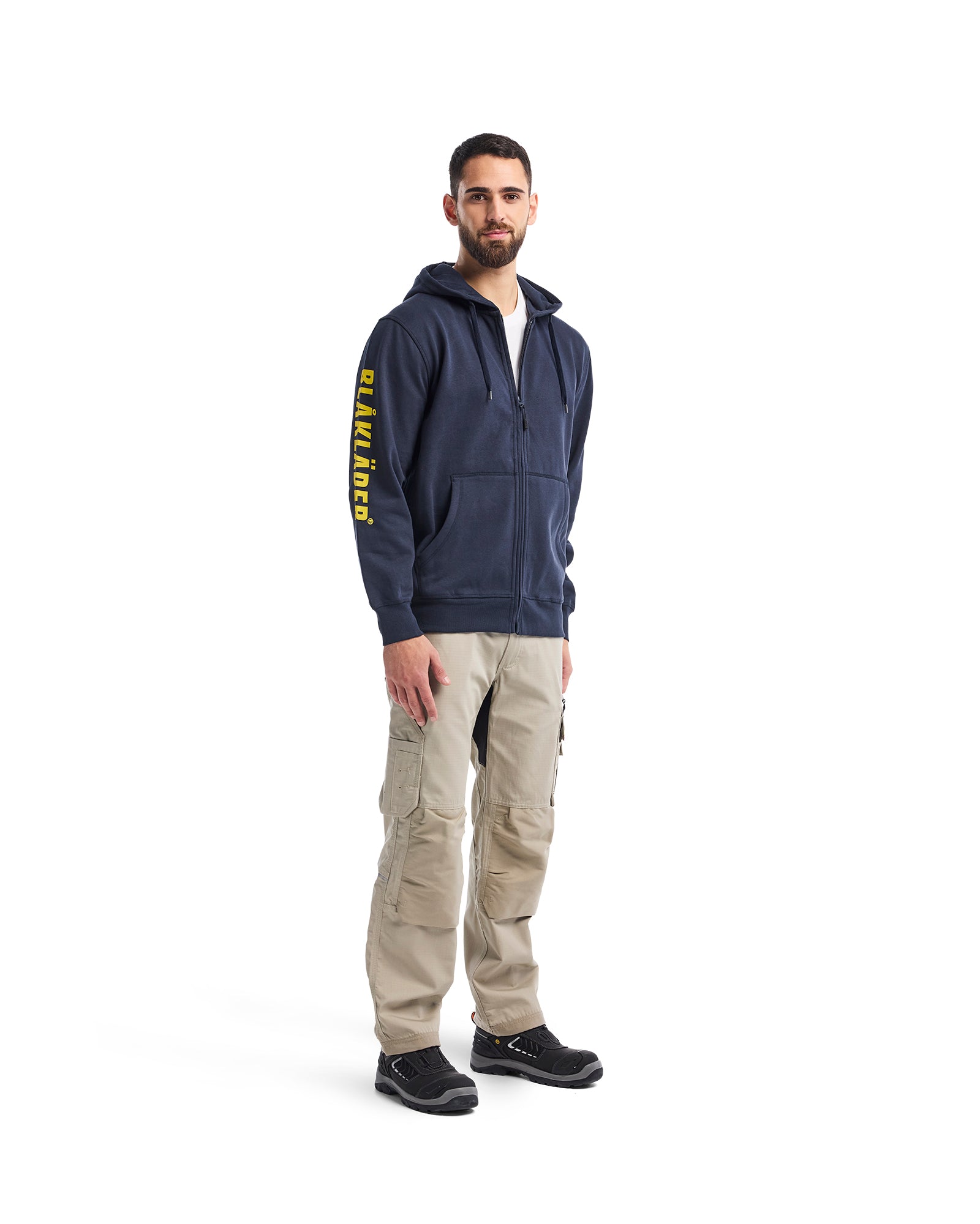 Chandail zippé à Capuche Avec Logo - Marine foncé