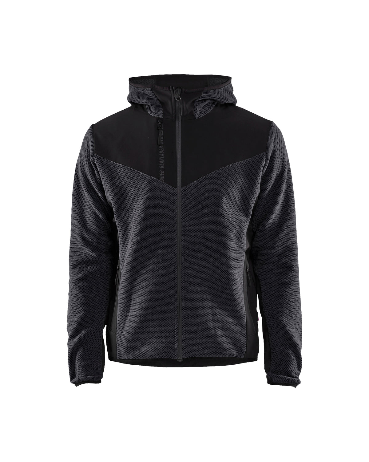 Knitted Fleece Jacket - Dark grey/Black