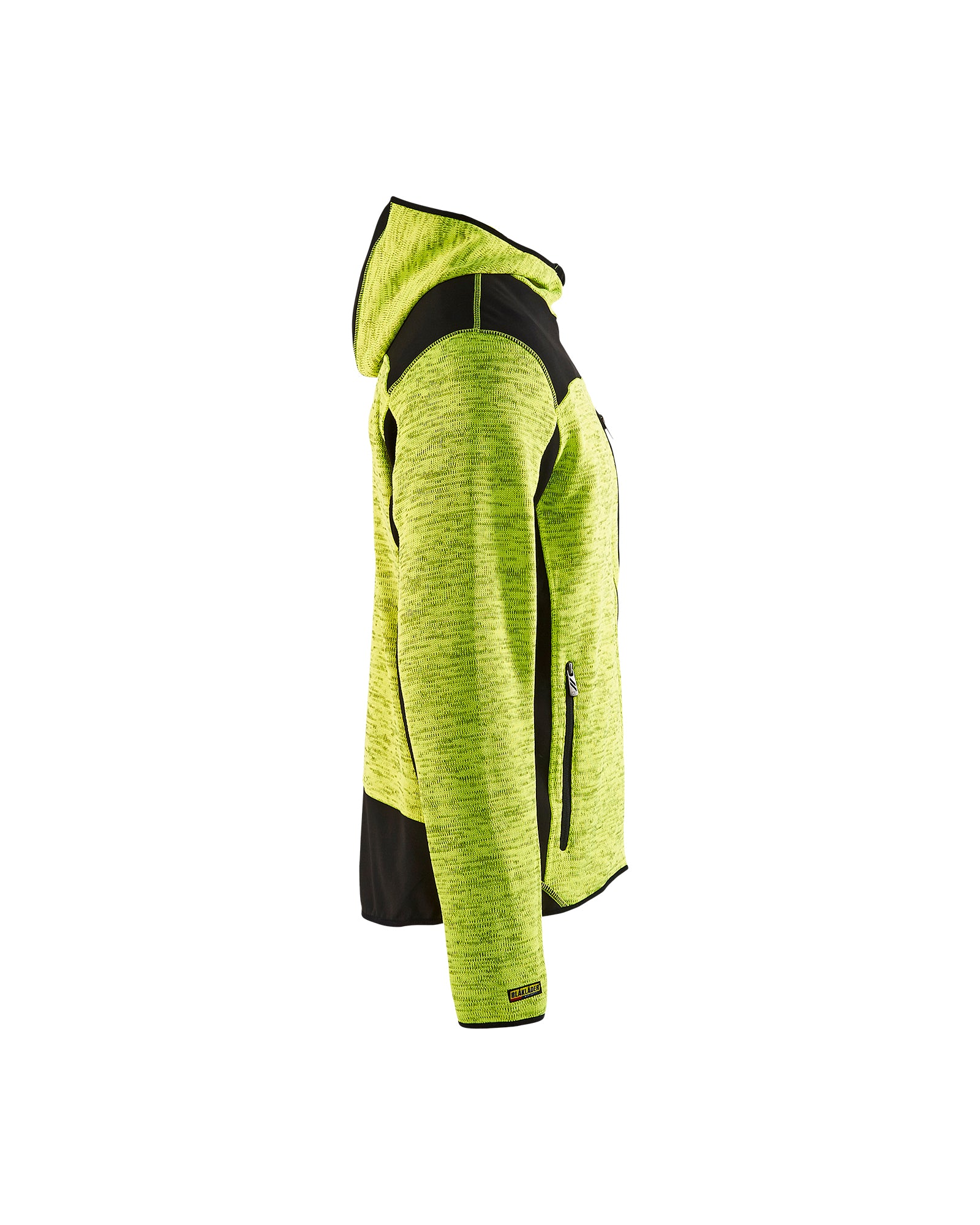 VESTE EN TRICOT - Jaune haute-visibilité/Noir