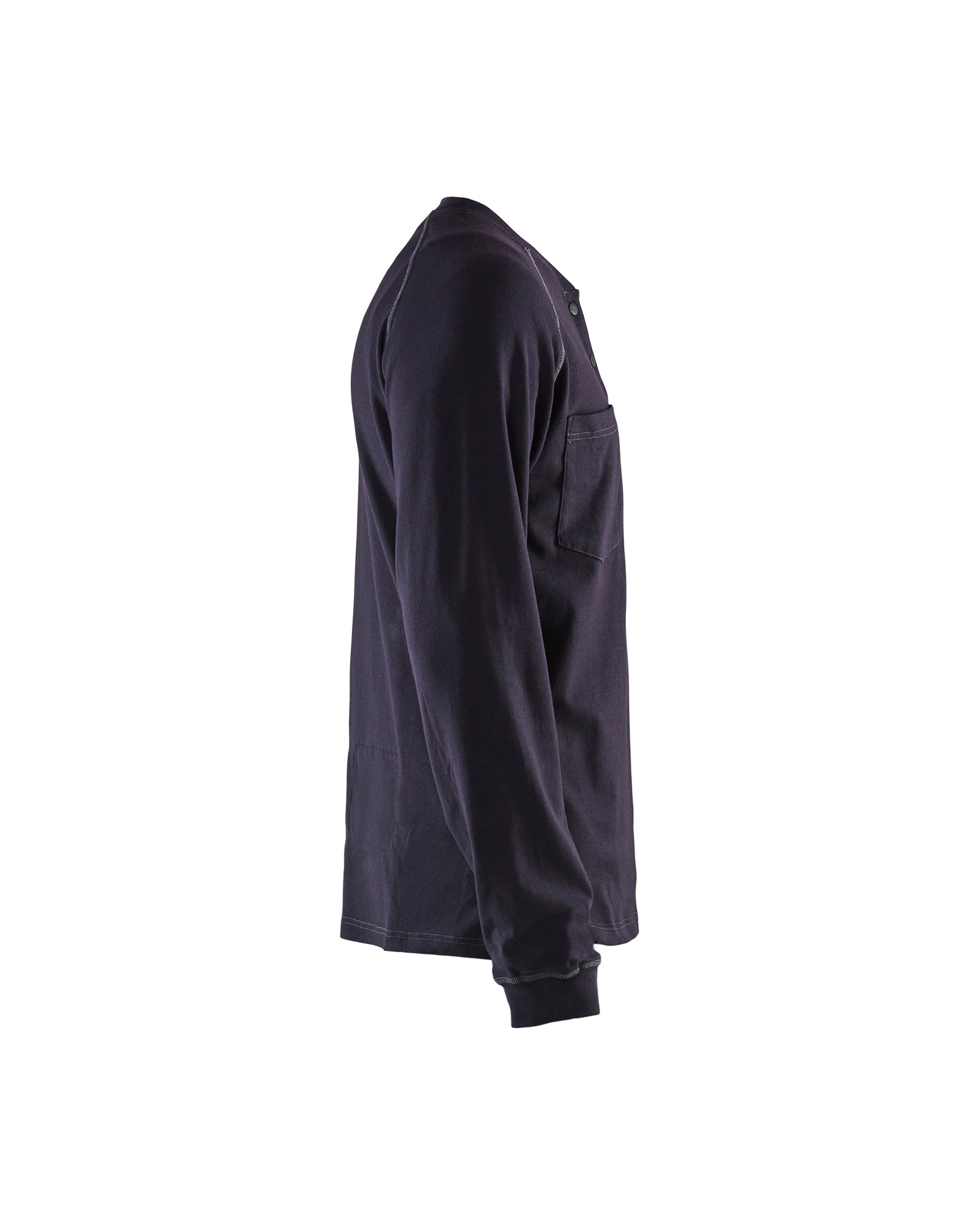CHANDAIL HENLEY RÉSISTANT AUX FLAMMES (13cal) - Marine