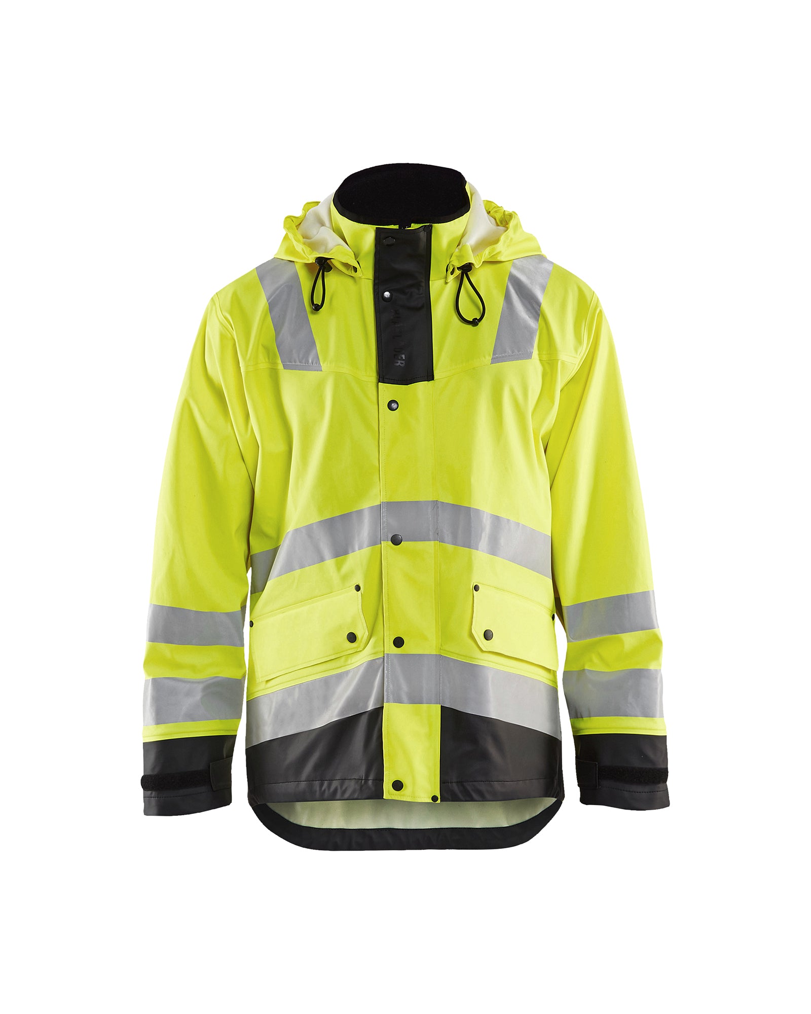 Manteau coquille souple Haute-visibilité - Jaune haute-visibilité/Noir