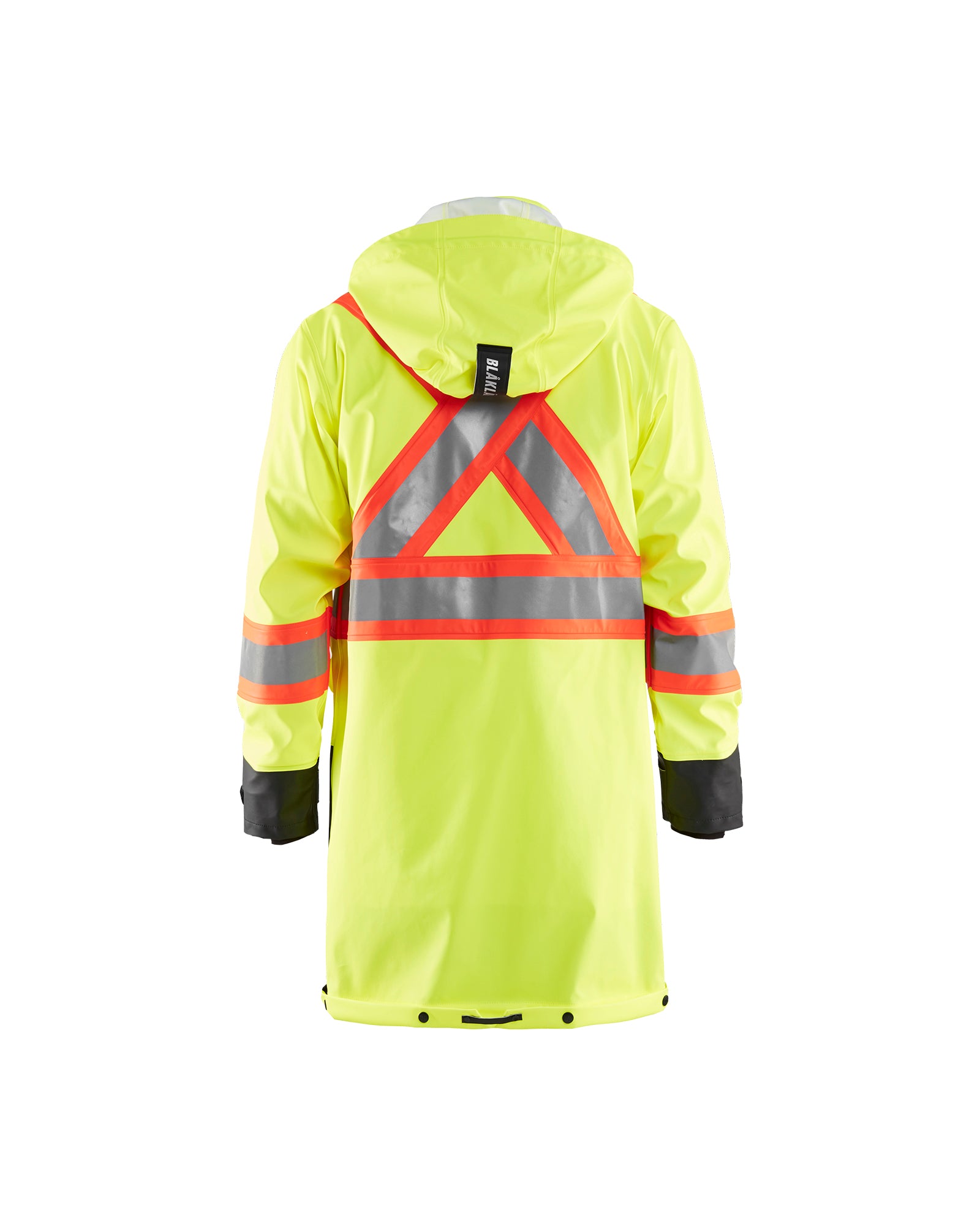 MANTEAU DE PLUIE HAUTE-VISIBILITÉ - Jaune haute-visibilité/Noir