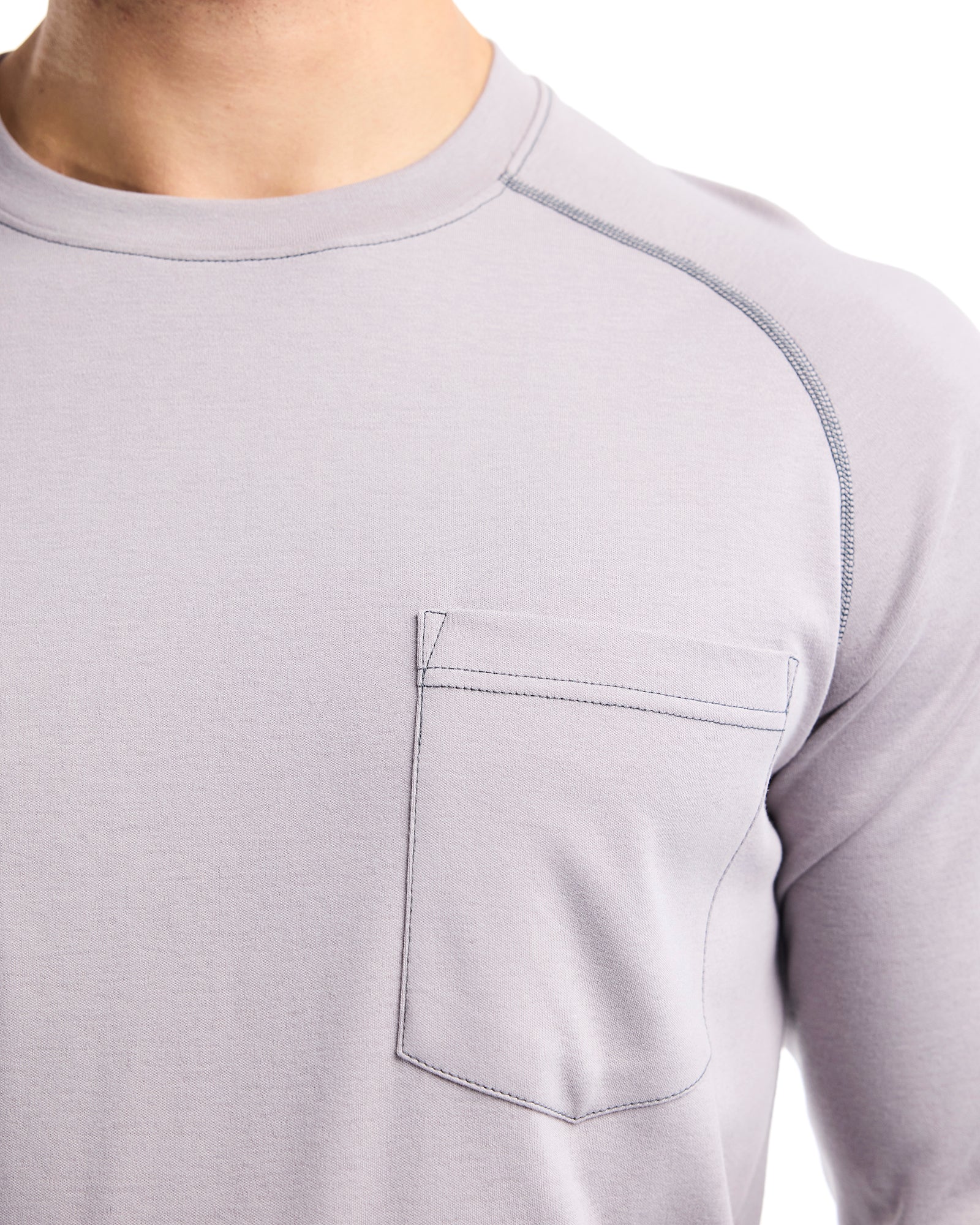 T-shirt à MANCHES LONGUES LÉGER RÉSISTANT AUX FLAMMES (9.1cal) - Gris très clair