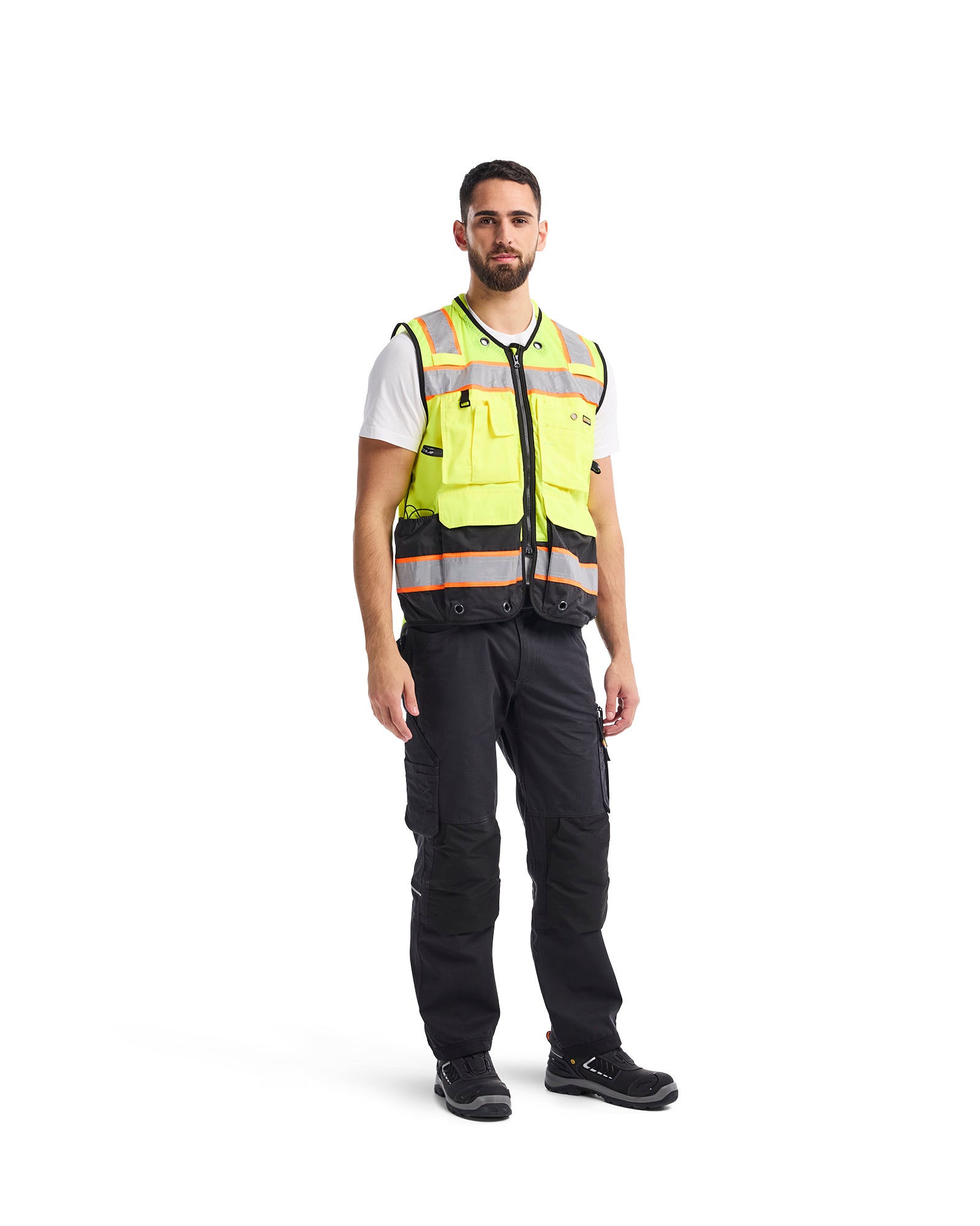 Veste D'arpenteur Haute-visibilité - Jaune haute-visibilité/Noir