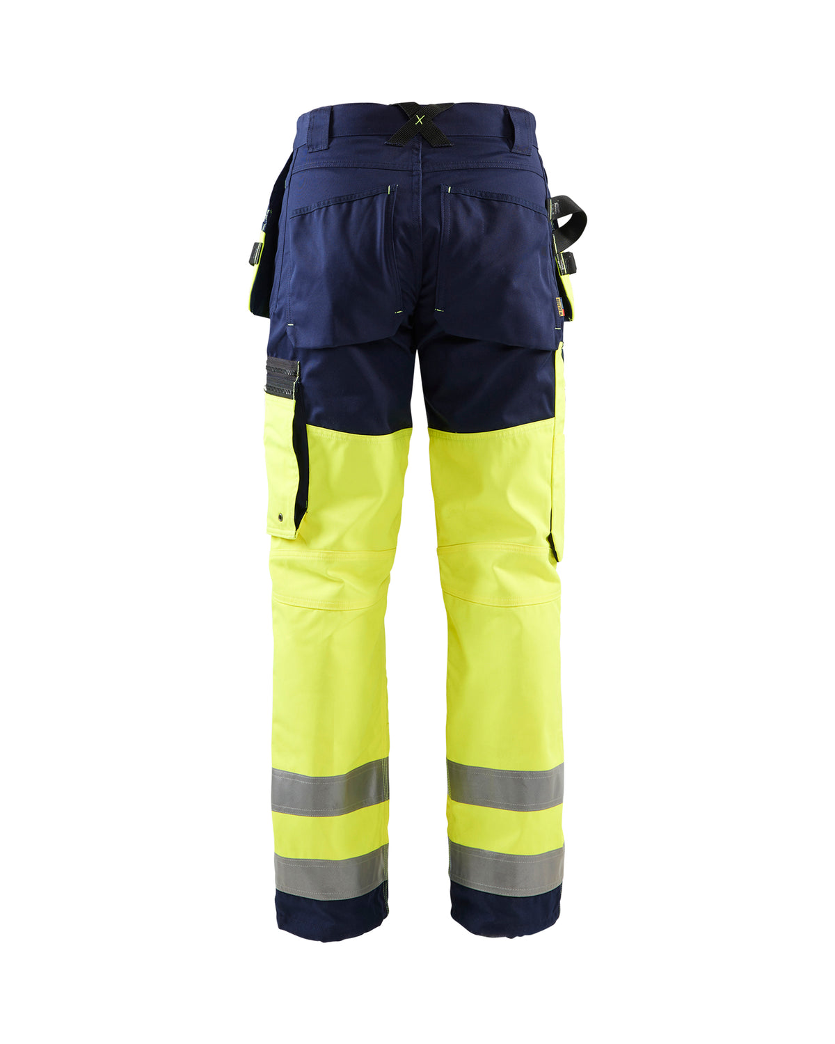 WOMEN'S HI-VIS WORK PANTS - Navy blue/Yellow Hi-viz