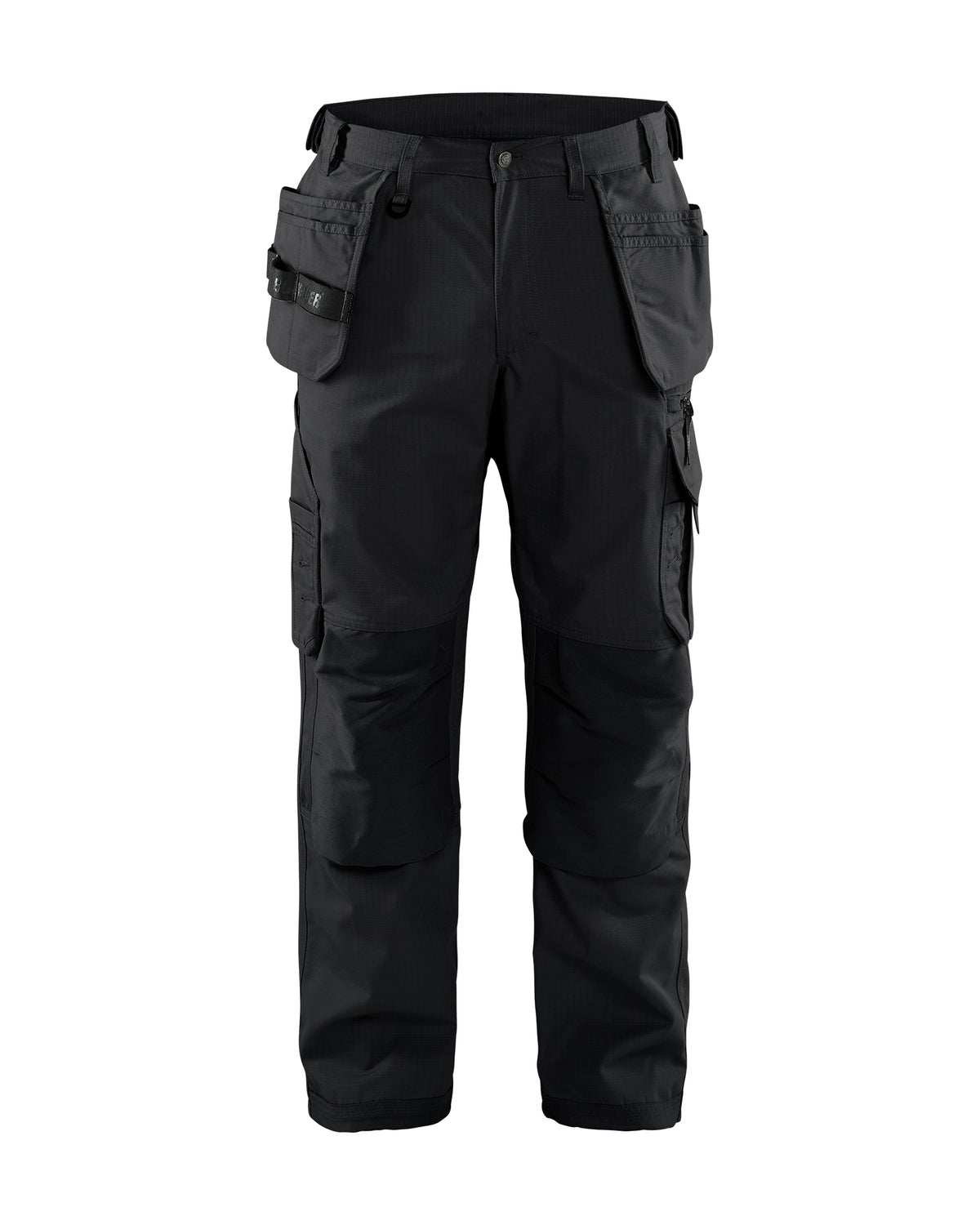 Ripstop Pants With Utility Pockets - Black