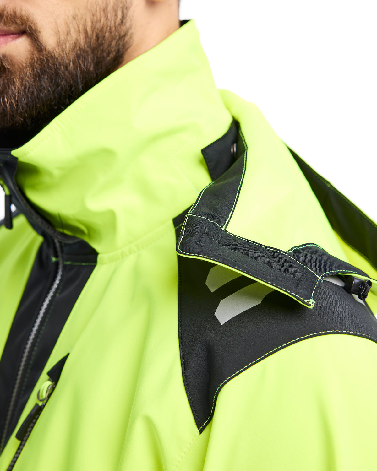 MANTEAU COQUILLE SOUPLE HAUTE-VISIBILITÉ - Jaune haute-visibilité/Noir