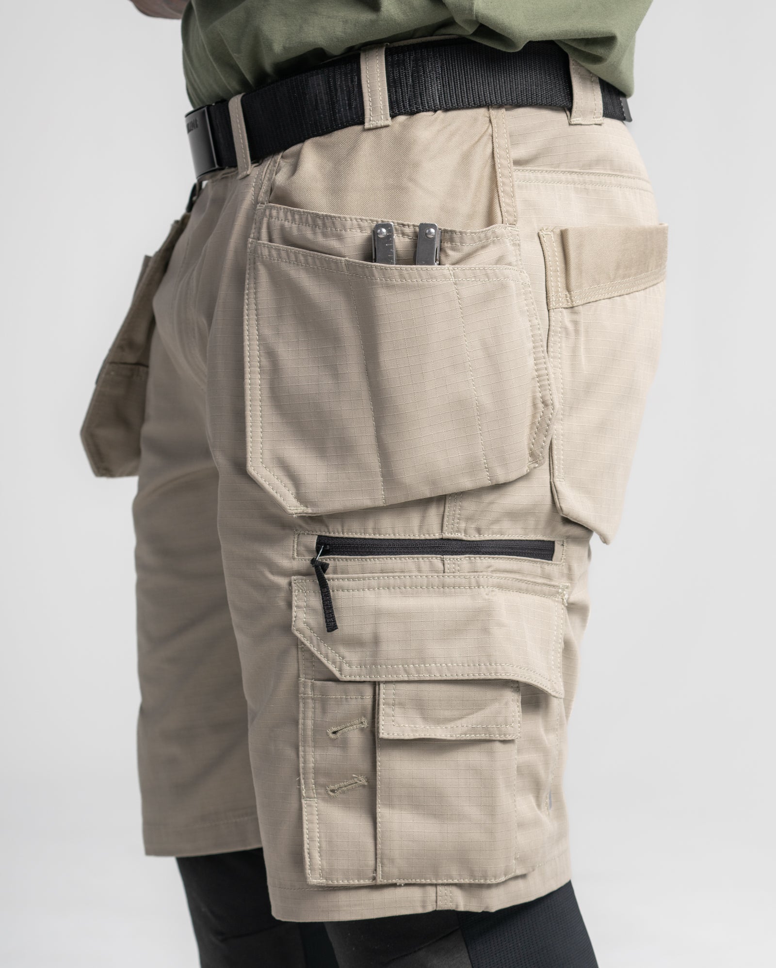 Ripstop Shorts - With Utility Pockets - Stone