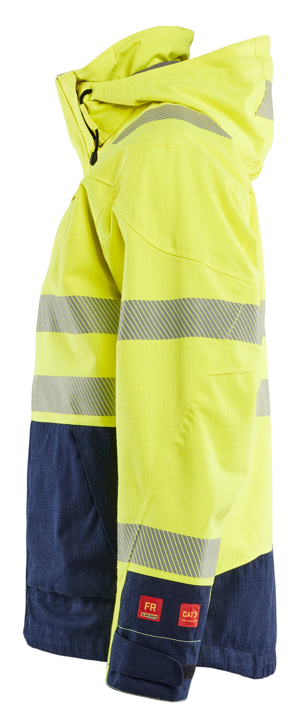 Multinorm Shell Jacket - Yellow Hi-viz/Navy blue