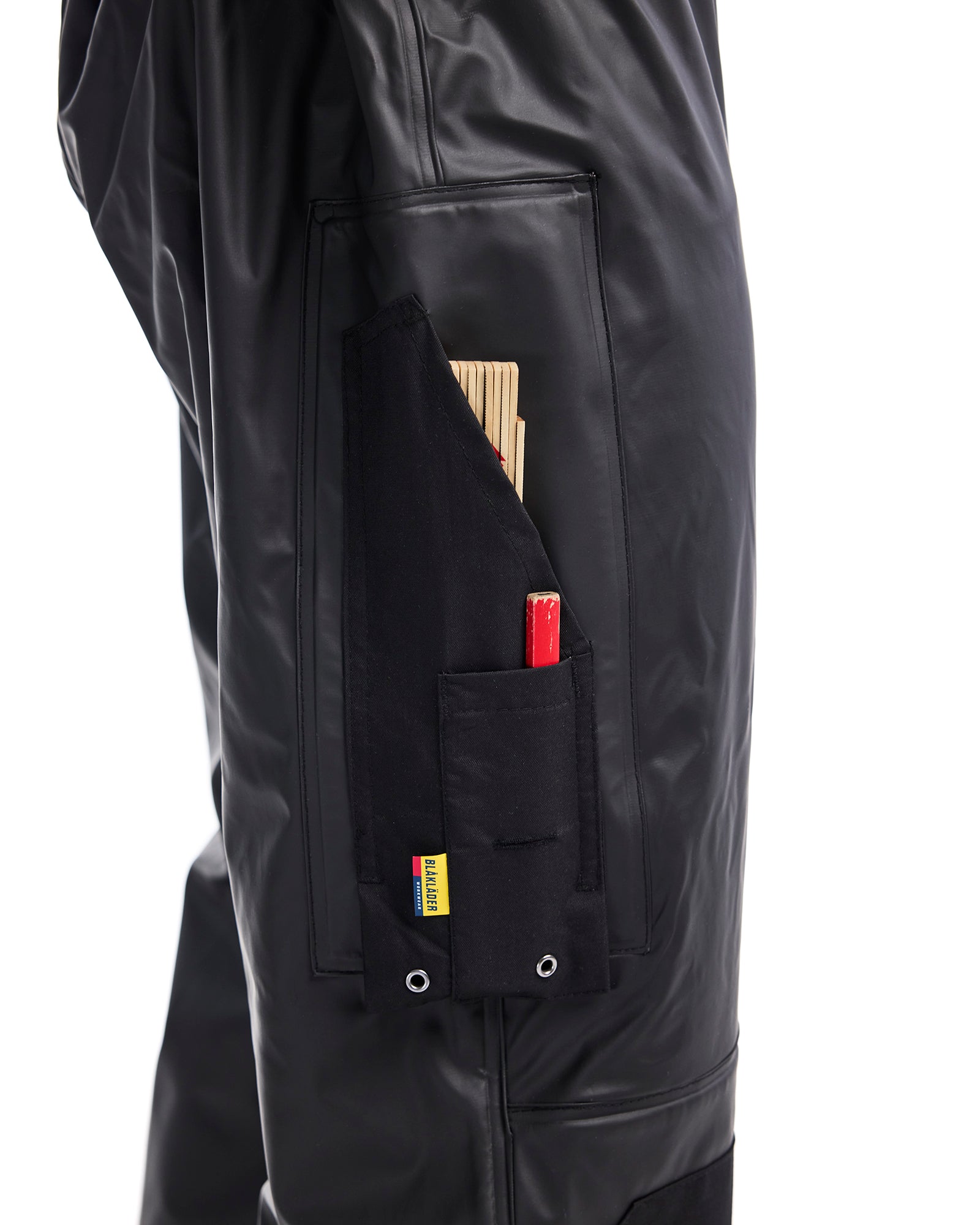 Rain Pants with Reflective Details - Black