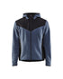 MANTEAU POLAIRE EN TRICOT - Bleu guède/Noir