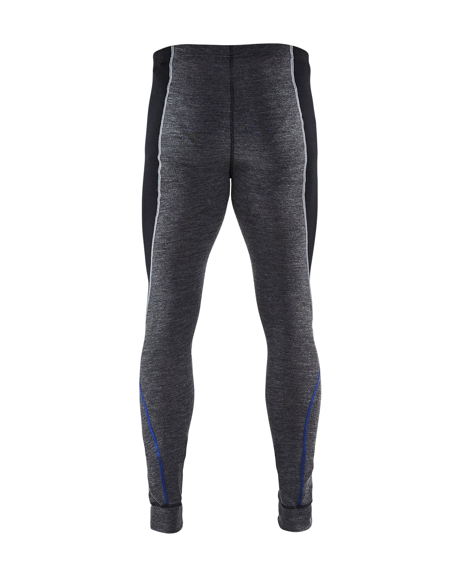 CHAUD – CALEÇON LONG  100 % MÉRINOS - Gris/Noir