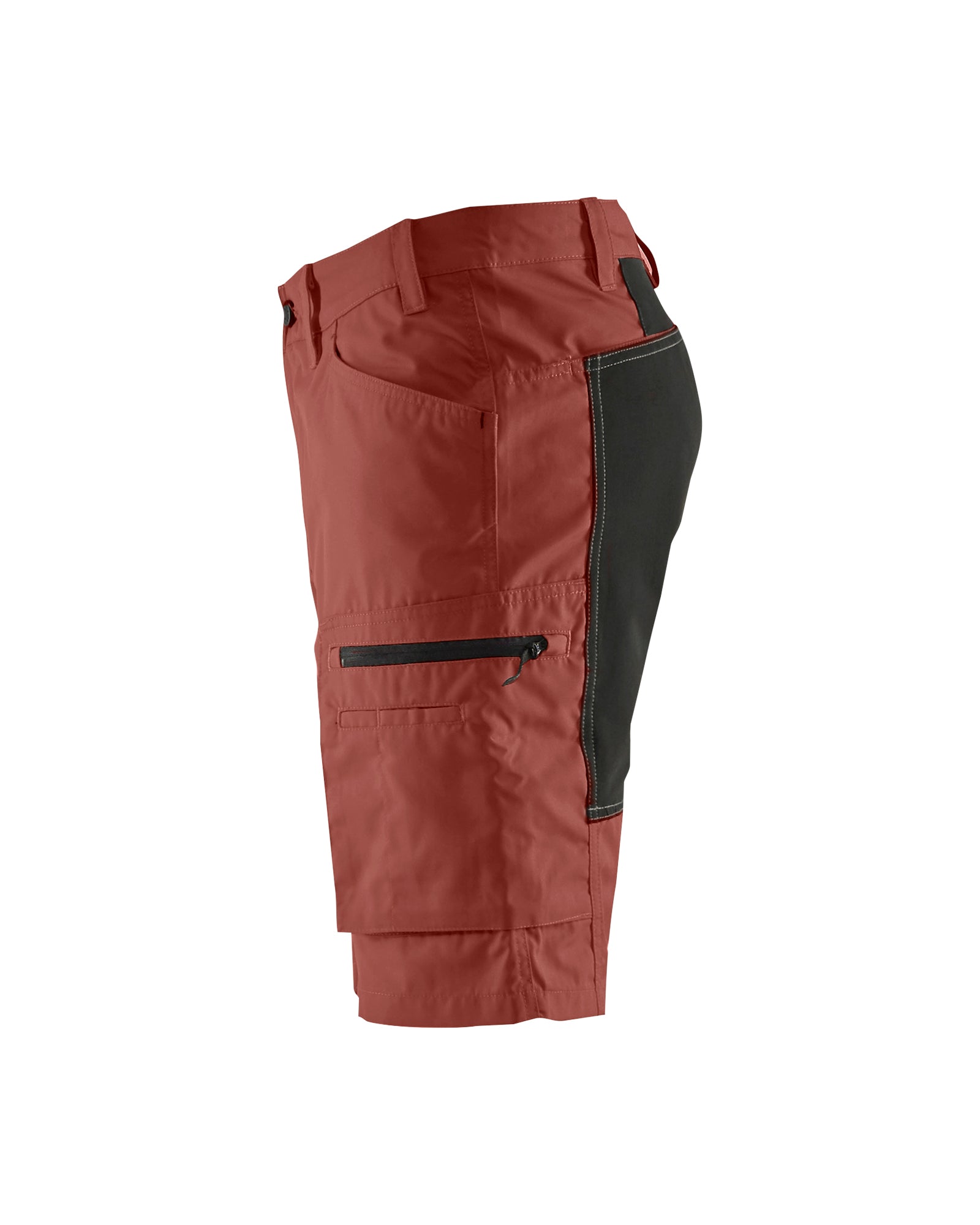 Service Shorts With Stretch - Burned Red/Black