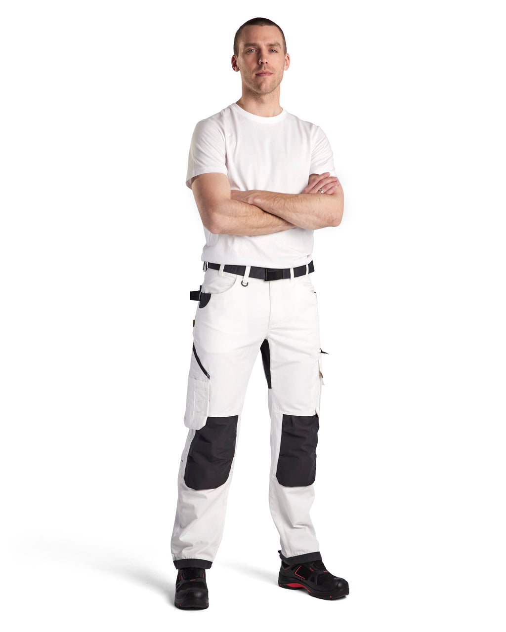 Ripstop Pants - White/Dark grey