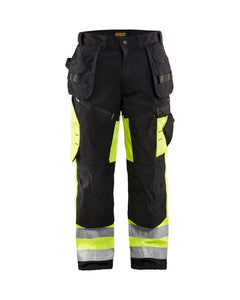 PANTALON DE TRAVAIL HAUTE-VISIBILITÉ X1600 - Noir/Jaune
