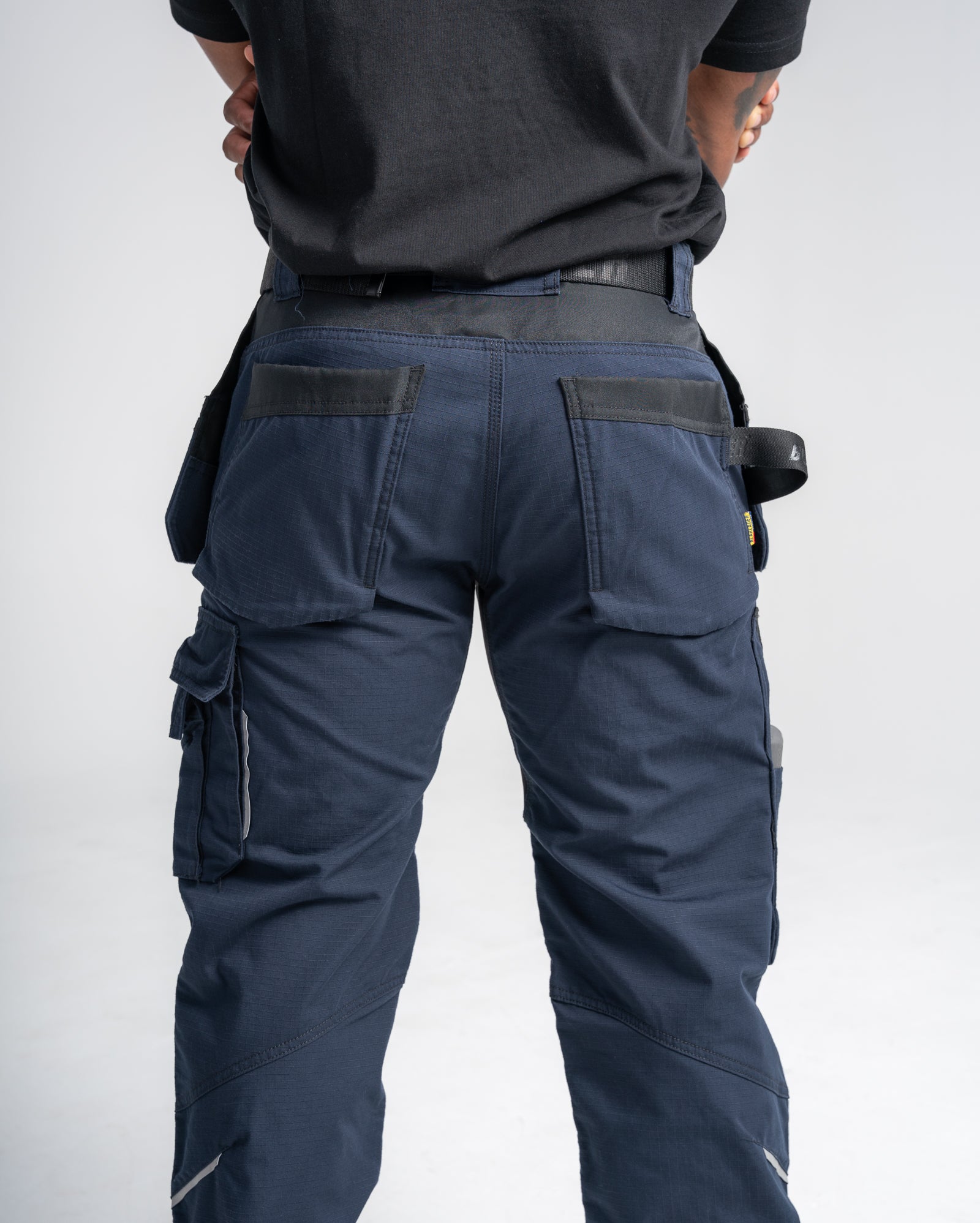 Ripstop Pants With Utility Pockets - White/Dark grey