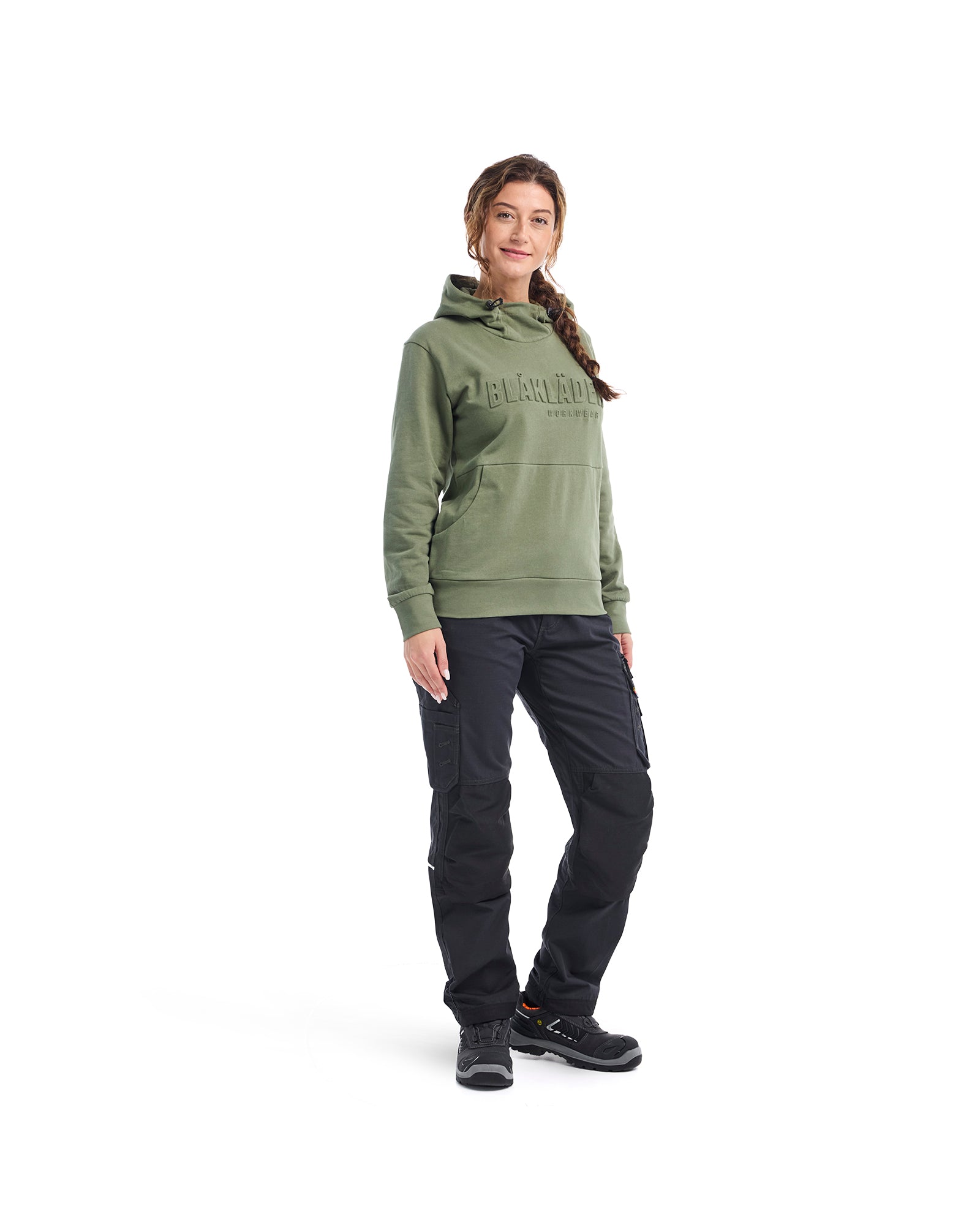 CHANDAIL À CAPUCHE 3D POUR FEMMES - Vert Automne