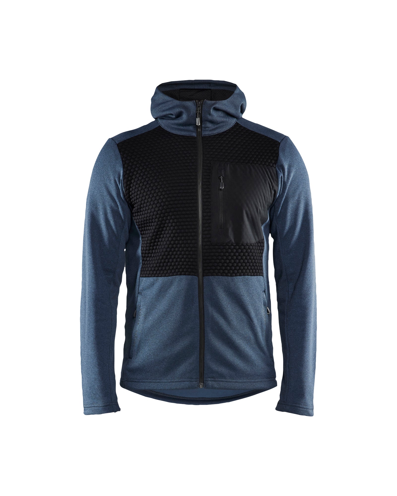 Veste technique avec capuche - Bleu guède/Noir