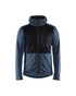 Veste technique avec capuche - Bleu guède/Noir