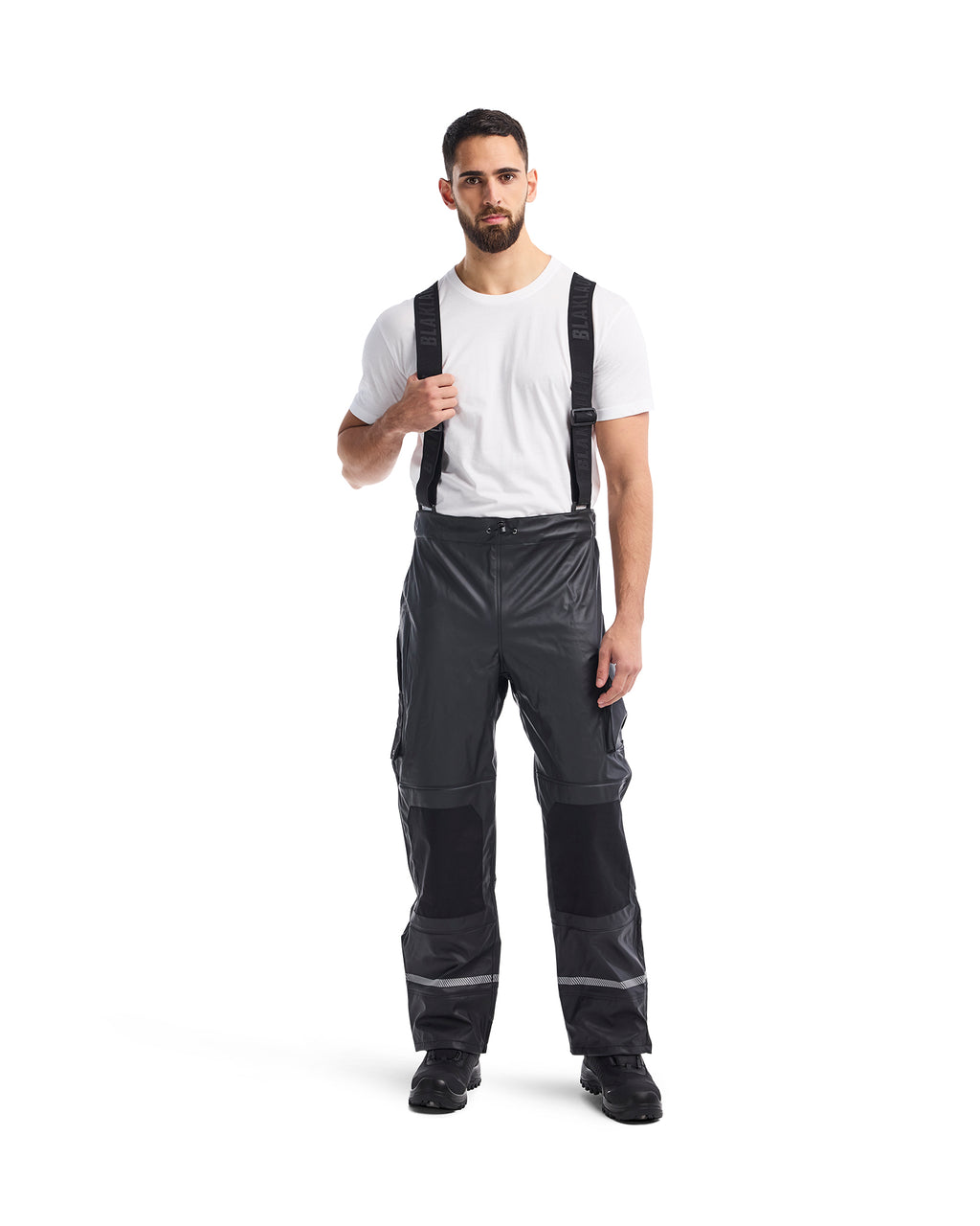 Rain Pants with Reflective Details - Black