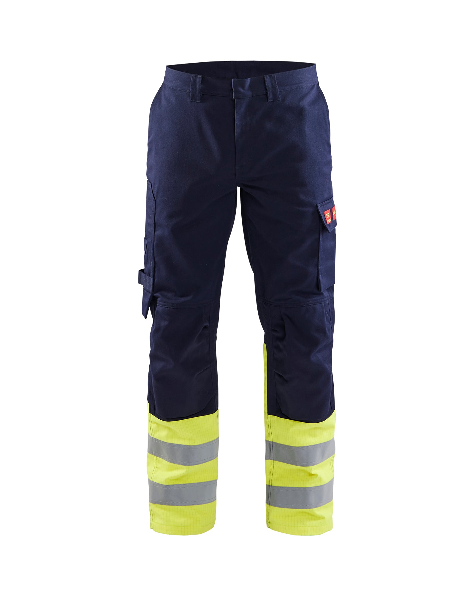 Pantalon  De Visibilite Resistant Aux Flammes - Marine/Jaune fluo