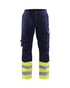 Pantalon  De Visibilite Resistant Aux Flammes - Marine/Jaune fluo
